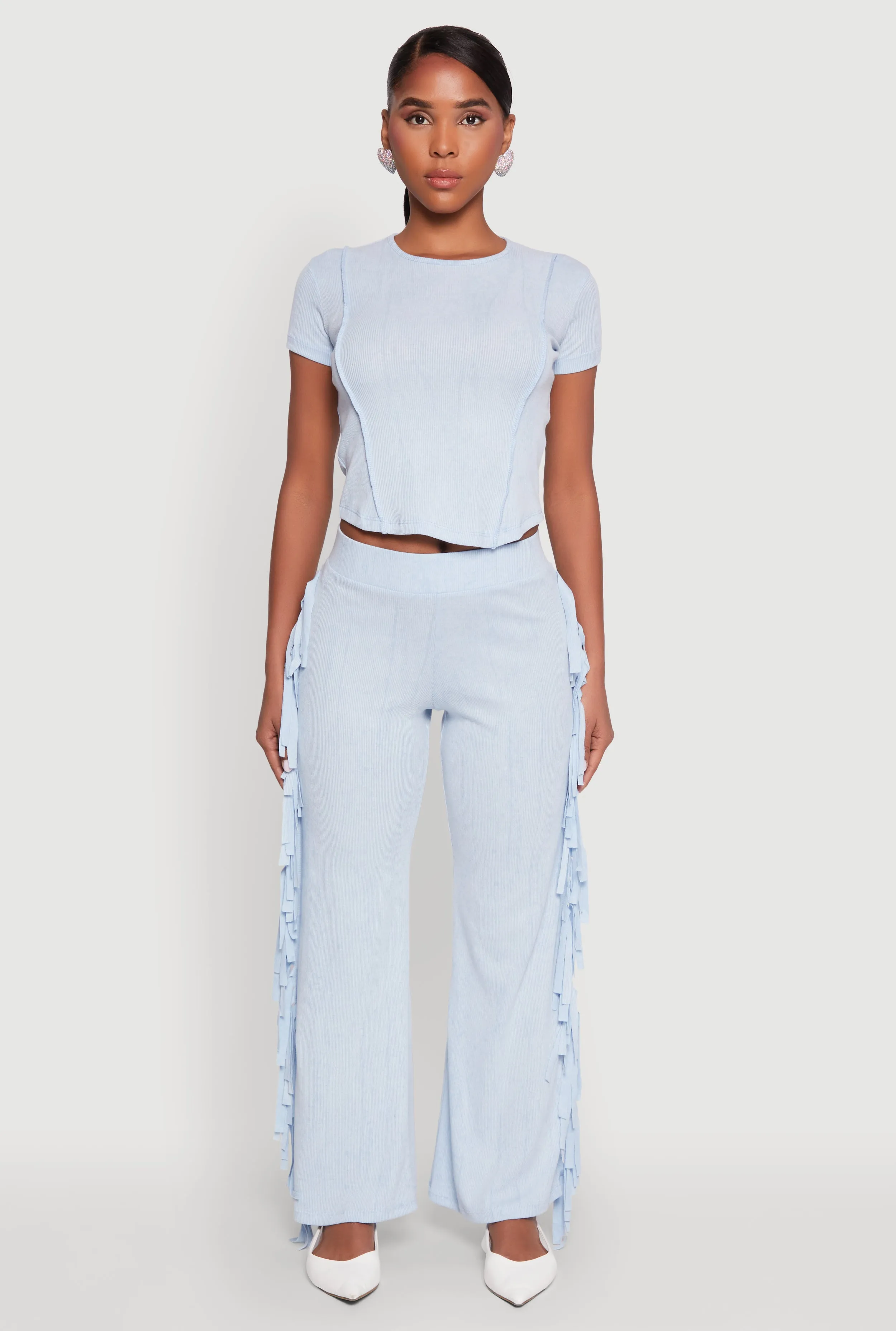 theater visit Mineral Wash Pintuck Short Sleeve Top
