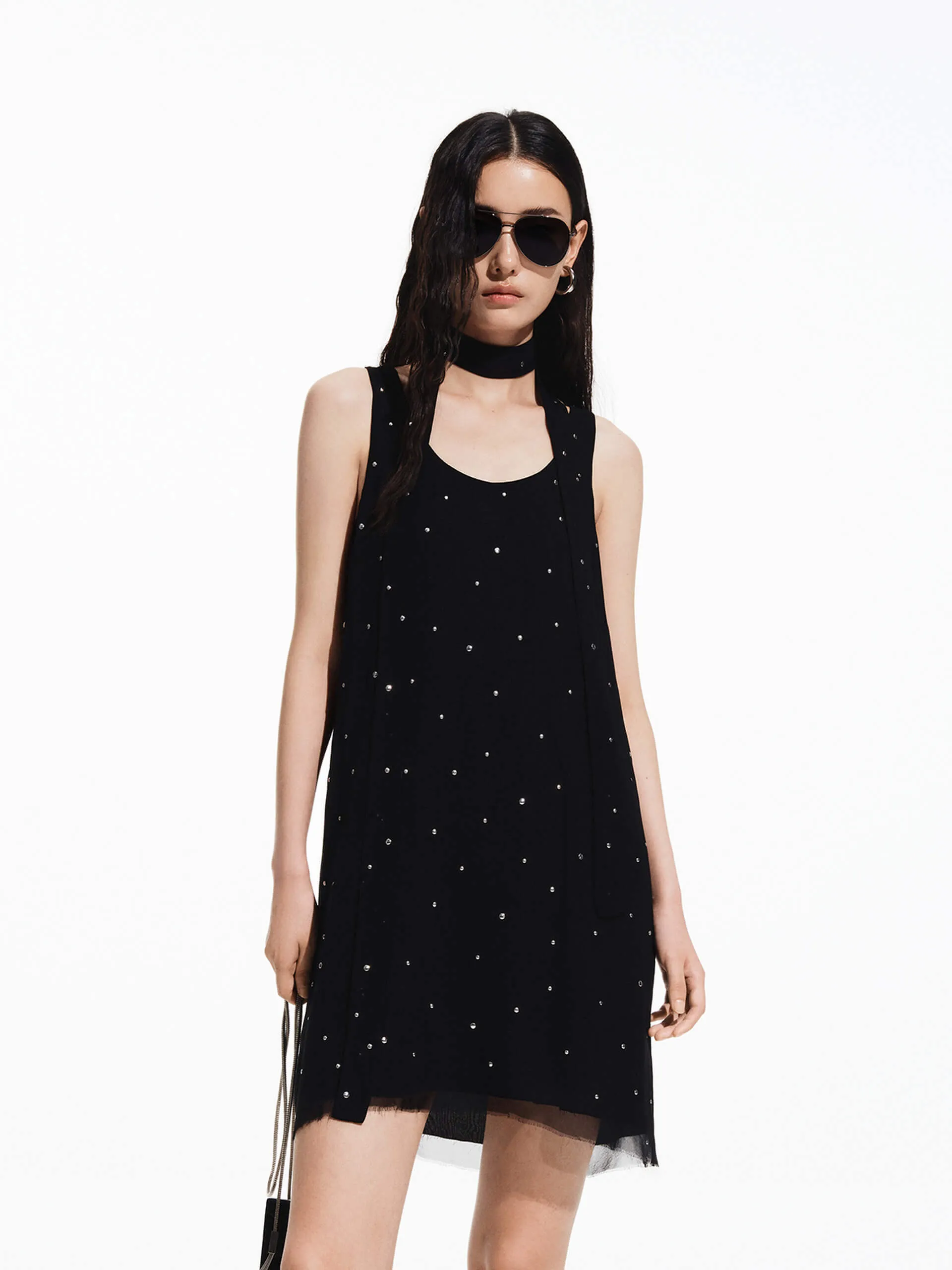 Flair Mode Silk Blend Mini Dress