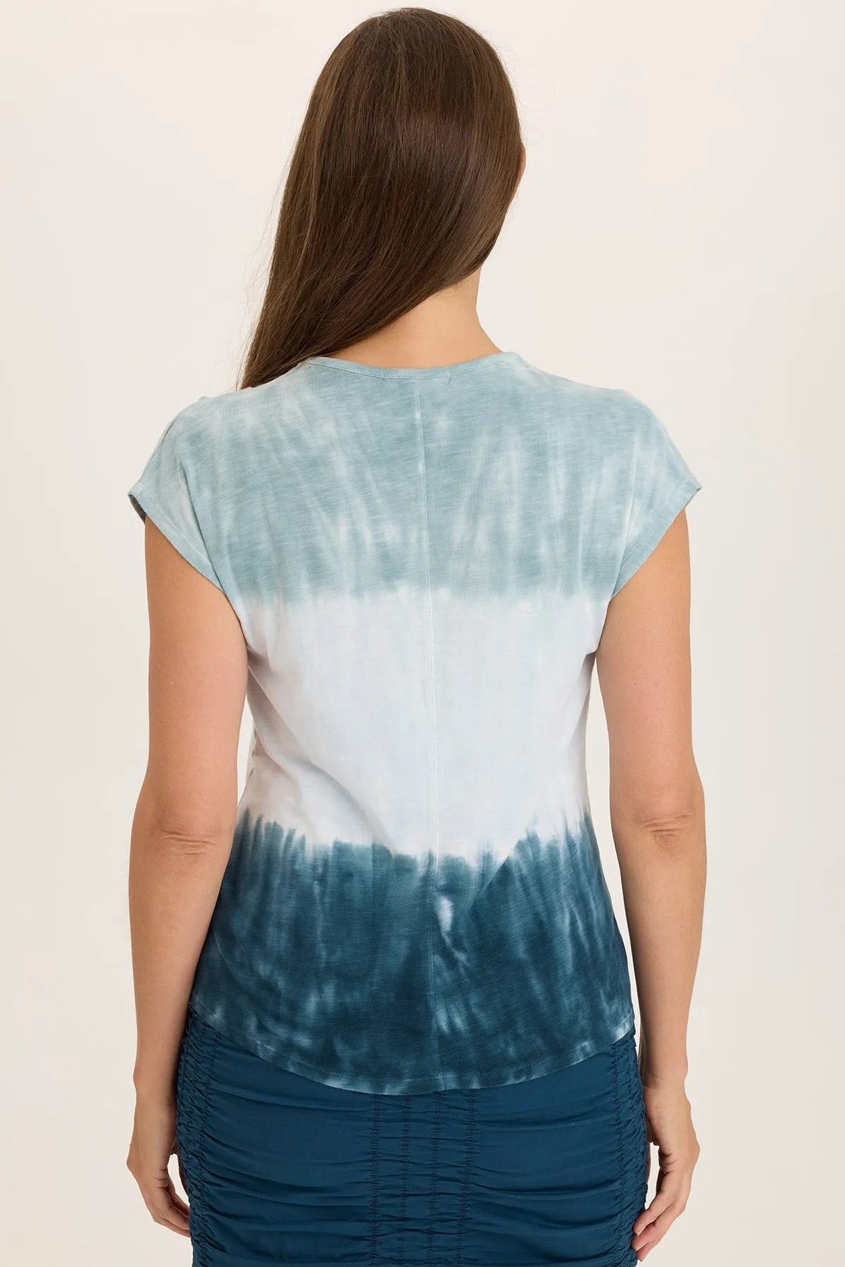 Fine Weave Arwen Soft Jersey Mock Neck Tee