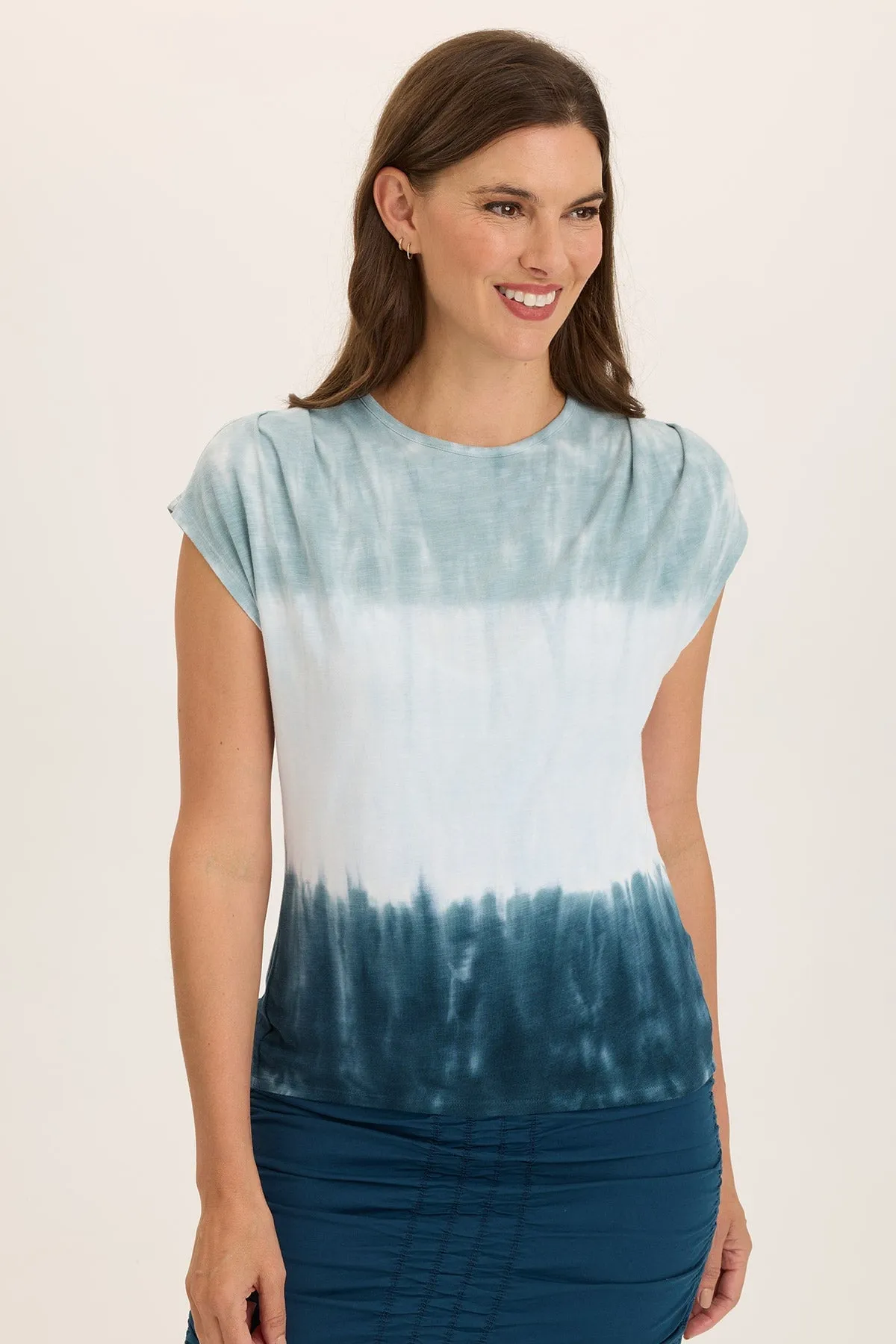 Arwen Soft Jersey Mock Neck Tee Global Edge