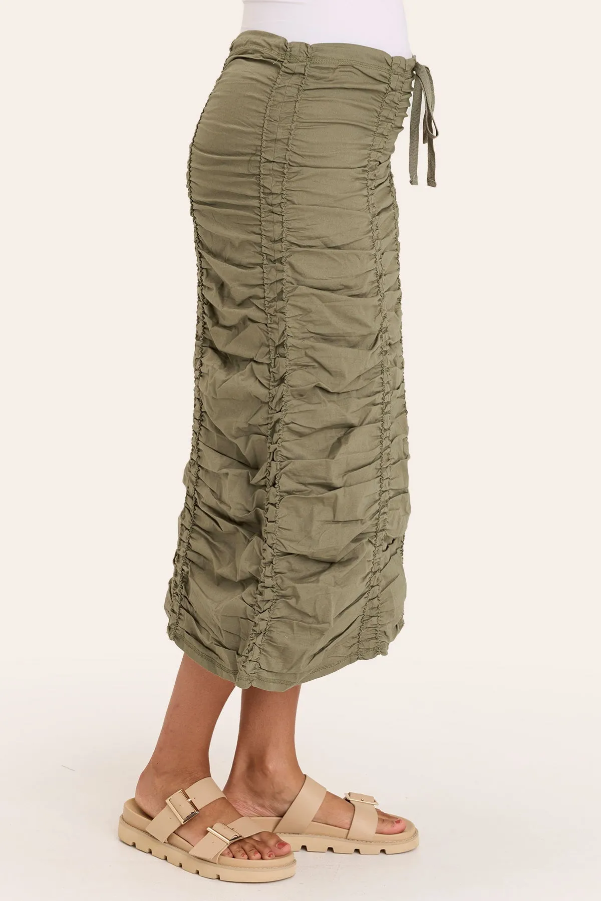 Dad Core MultiDirectionalFlex Double Shirred Panel Skirt