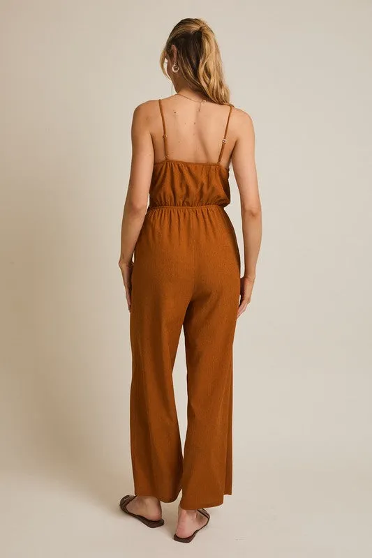 4Way Stretch Recycled materials Rust Jumpsuit