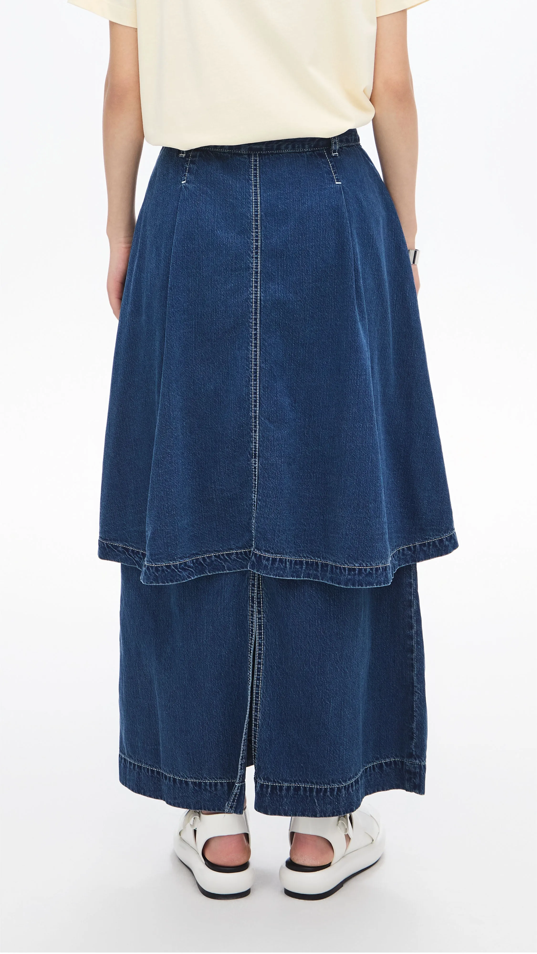 Easy Layer Modern Luxe Rebuilt Denim Skirt