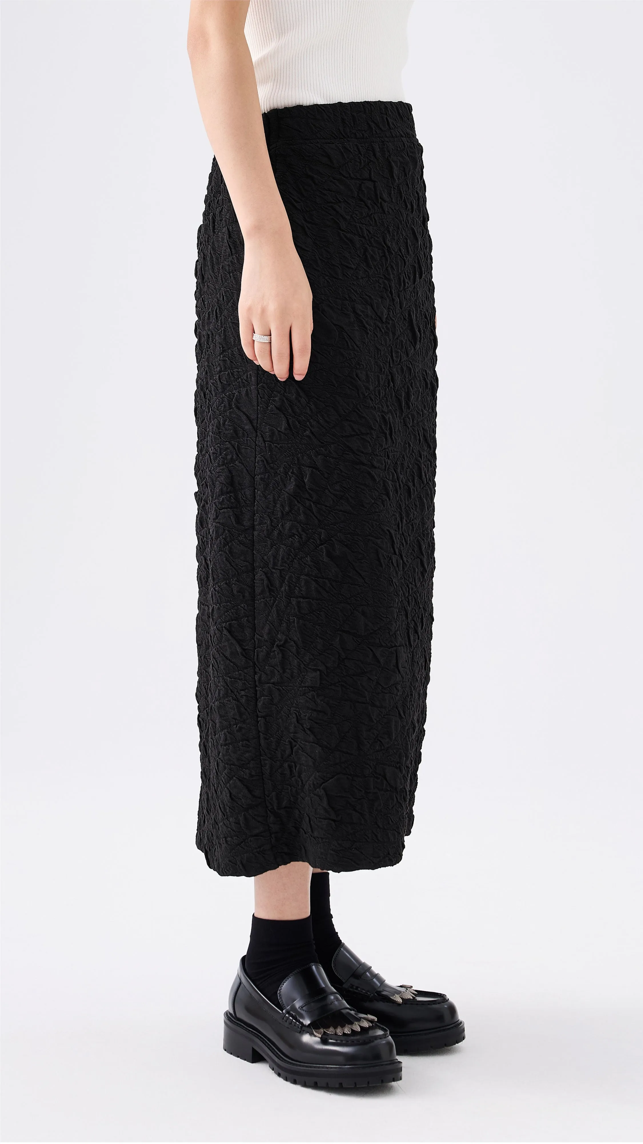 Chic Appeal Artistic Influence Textural Pencil Skirt