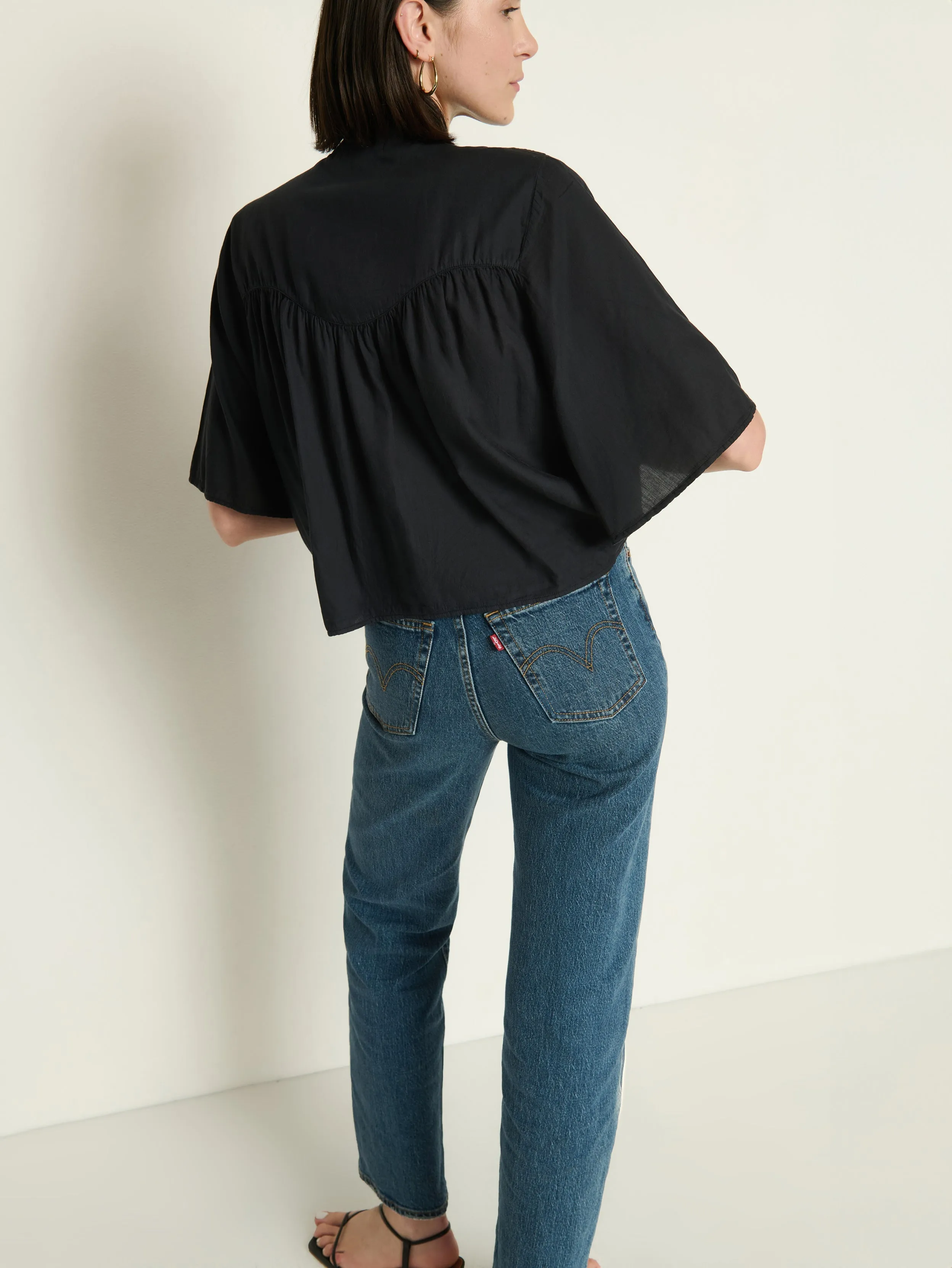 AntiStatic Cloth AbrasionFree Edging Valerie Tie Neck Top