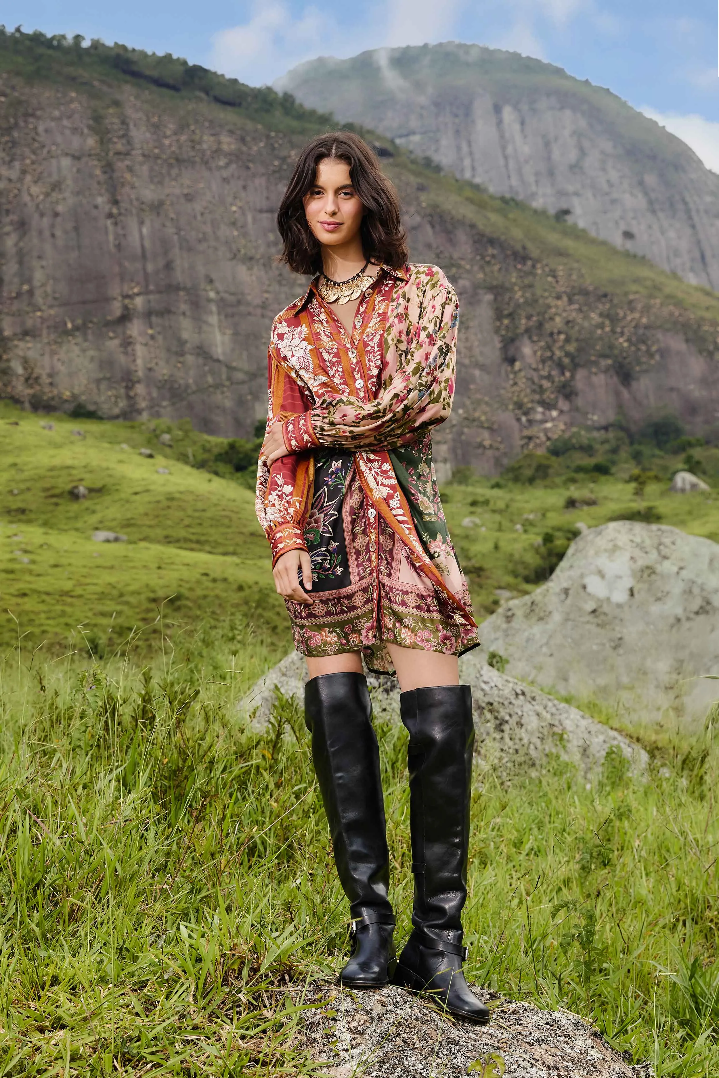 Mixed Winter Garden Lenzing? Ecovero? Viscose Mini Dress Sexy yet elegant mini