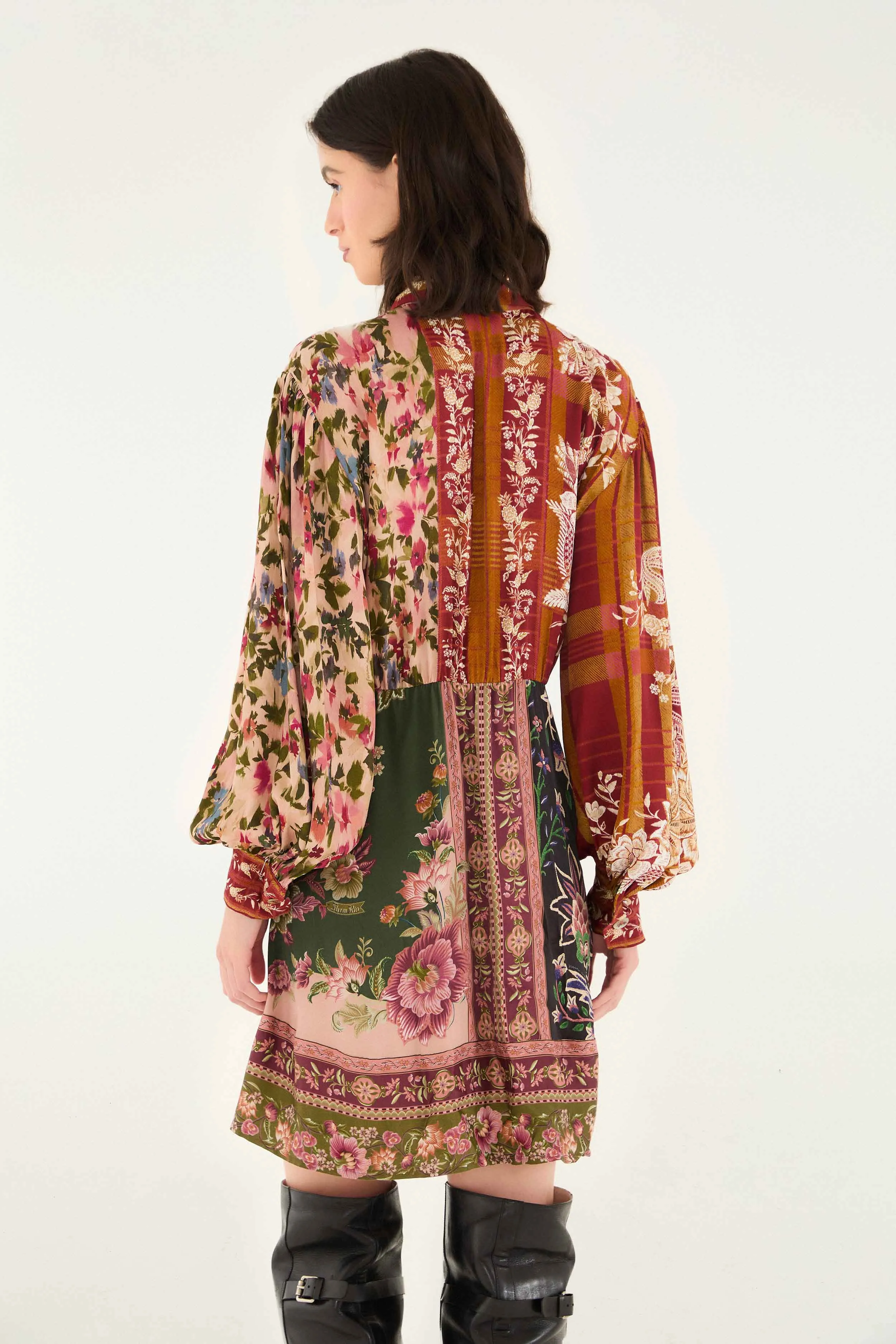 Effortless Fashion Mixed Winter Garden Lenzing? Ecovero? Viscose Mini Dress