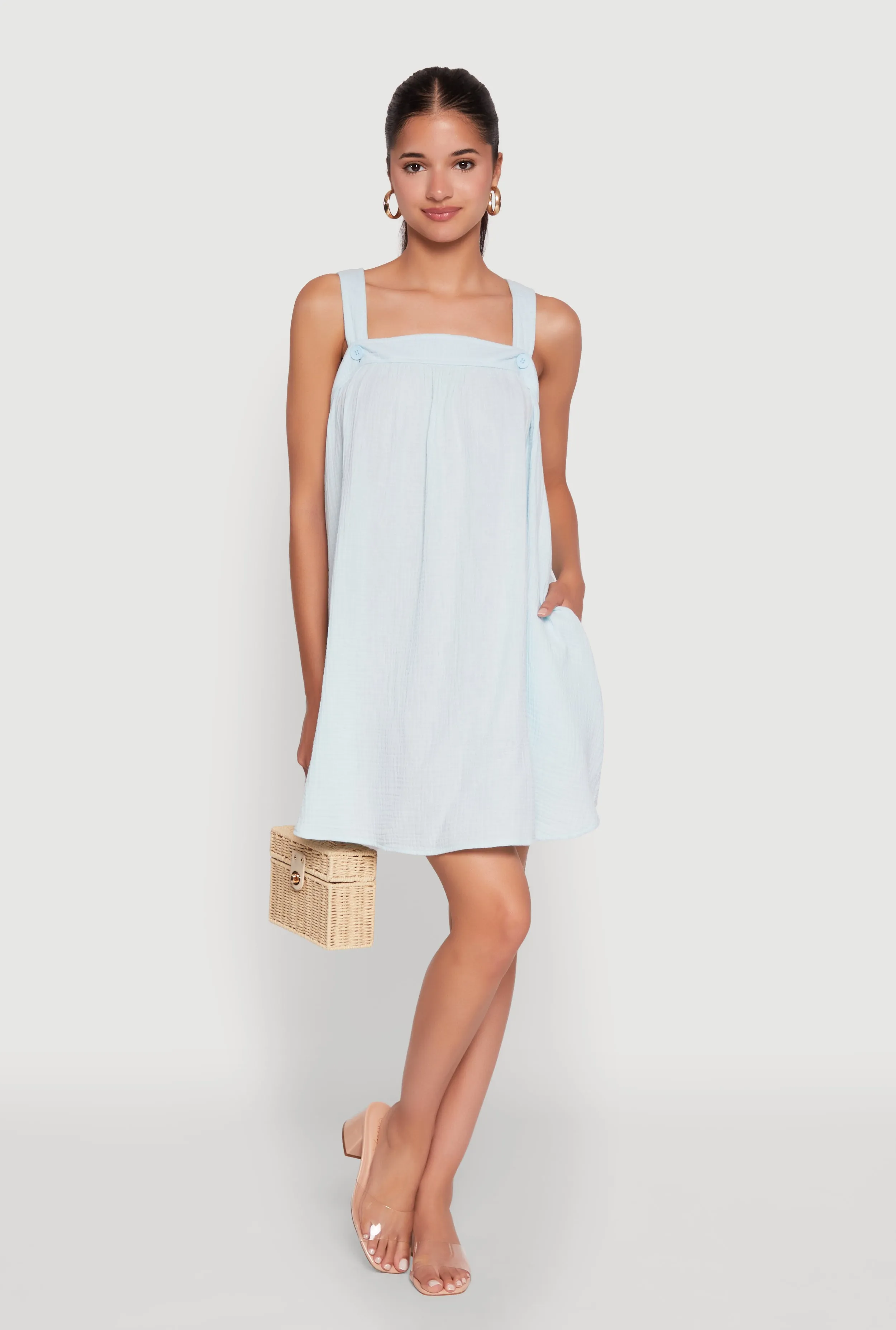 Chic Gauze Knit Ruched Shift Dress party mode