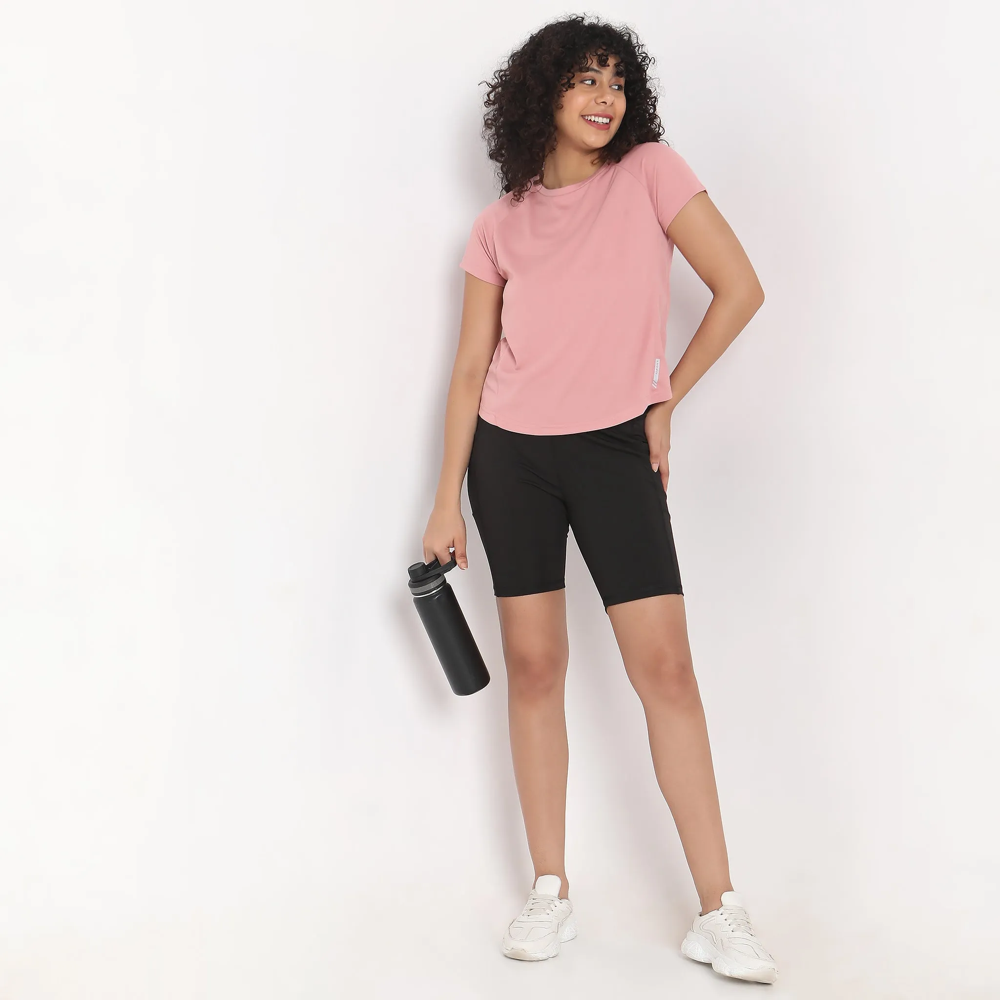 FlexibleCollarDesign Air Dry Slim Fit Solid High Rise Shorts