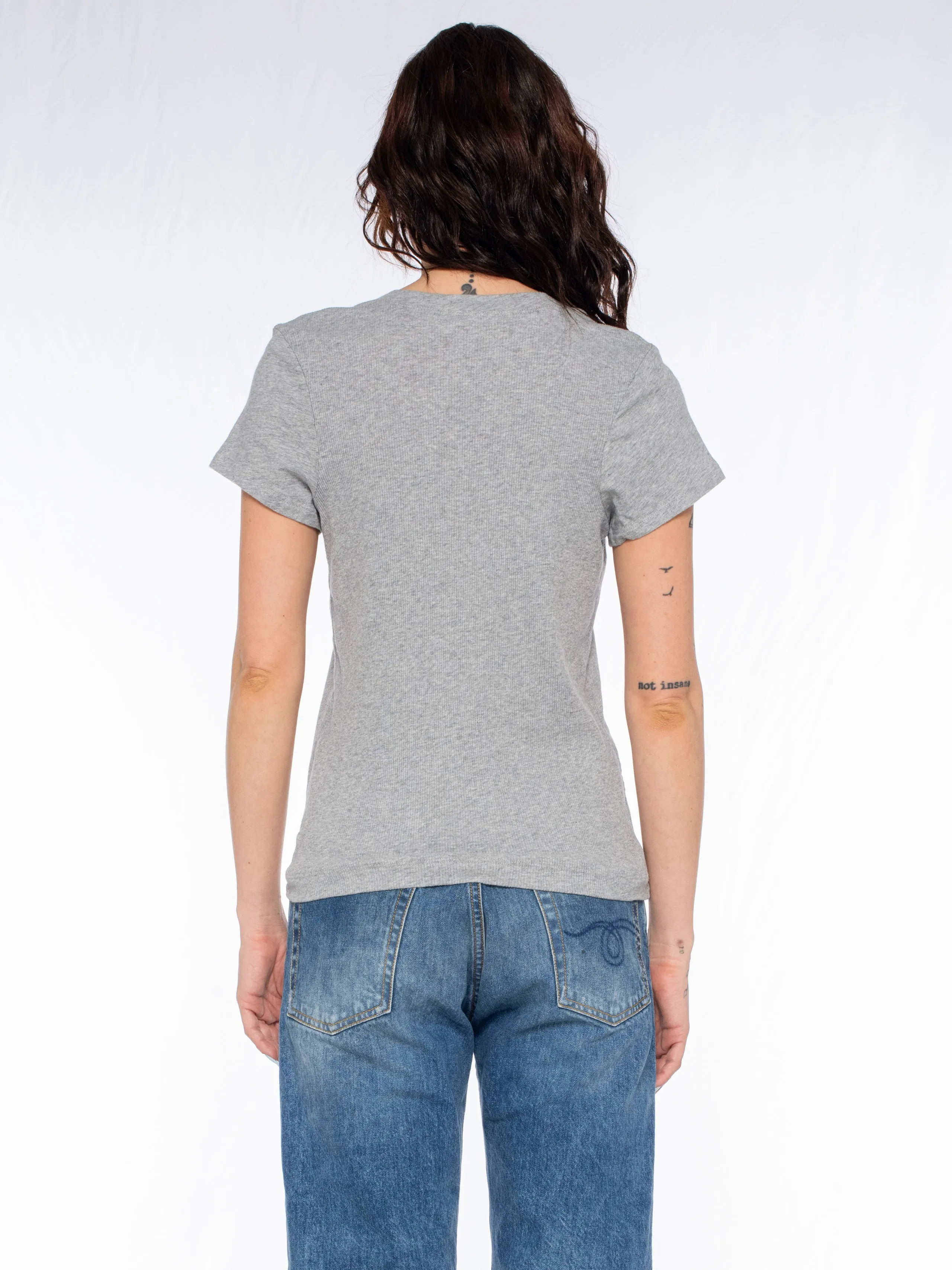 NonSlipTrim Myth Glow Slim Deep V-Neck Rib Back Tee