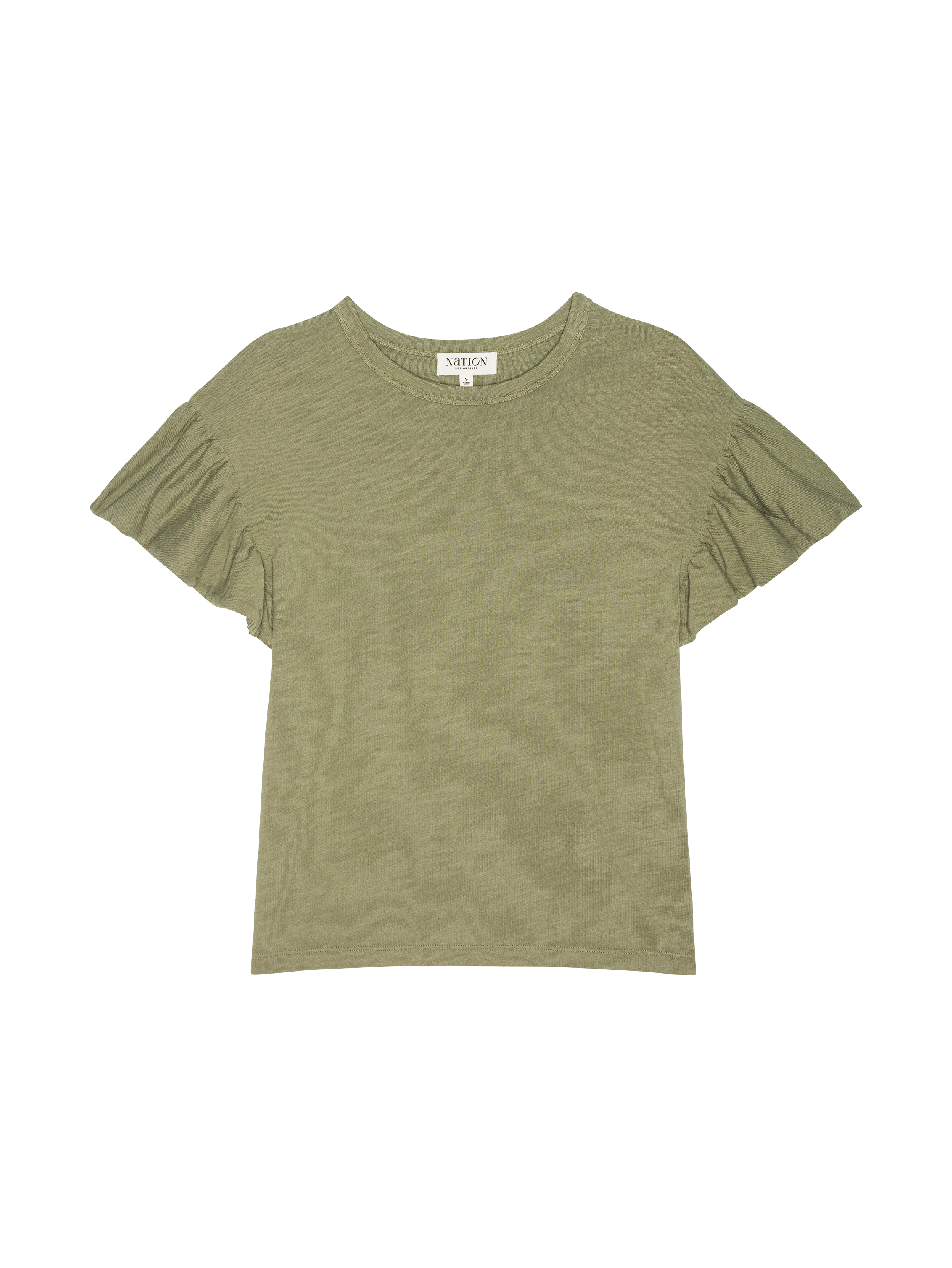 Camille Ruffle Tee ThermalRegulatingFabric Motion Core