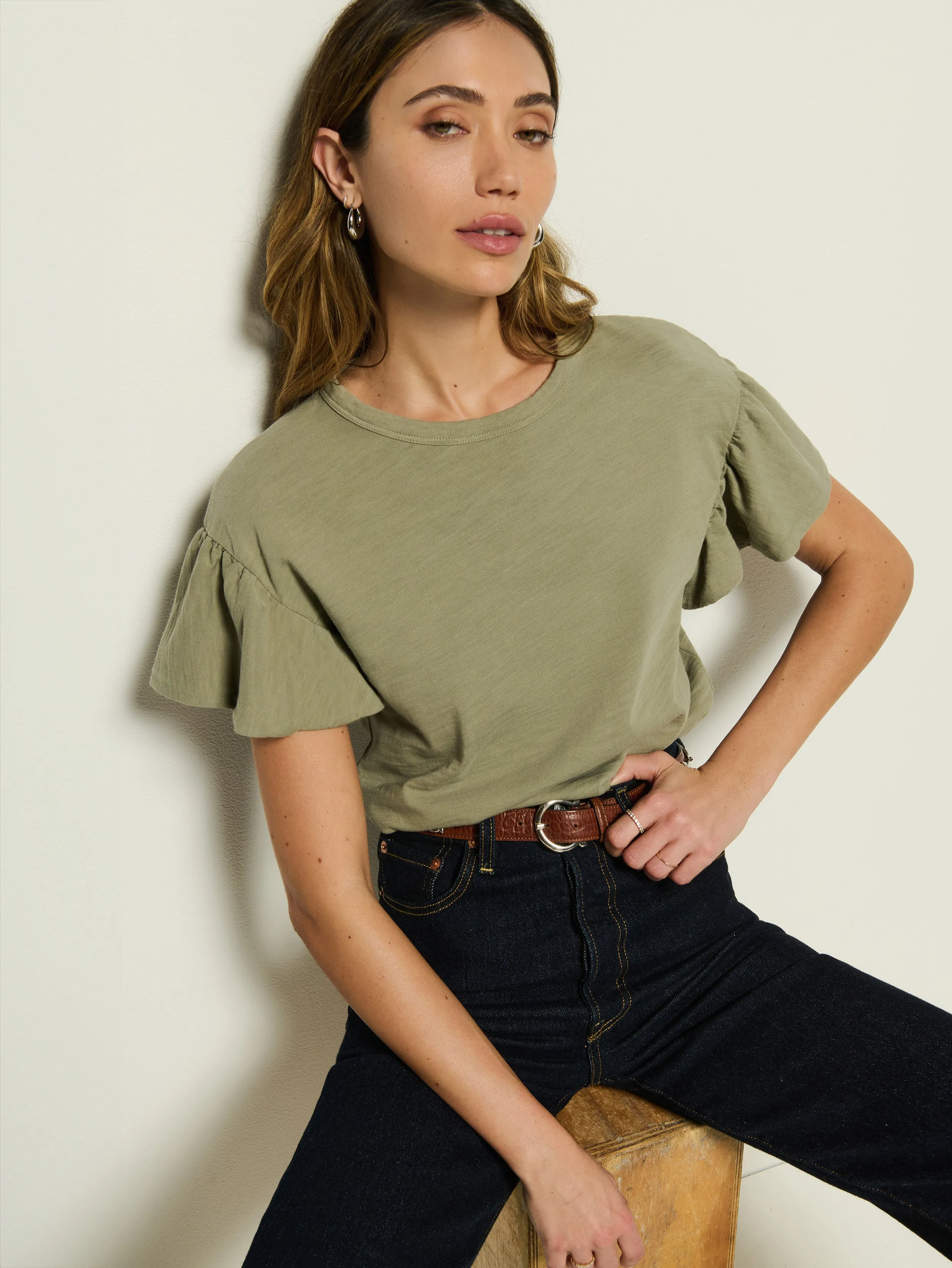 Translucent Soul british retro Camille Ruffle Tee