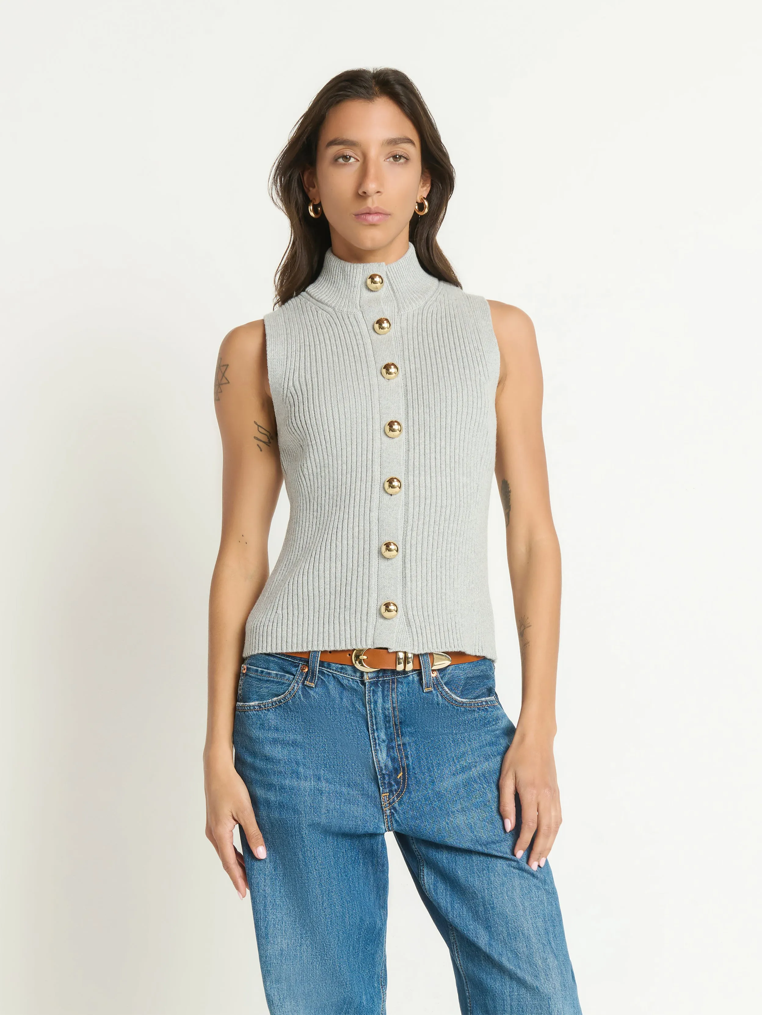 Ira Sweater Vest Repair Fit ElasticCuffDesign