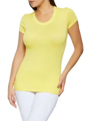 Basic Crew Neck Tee Comfort Apparel Active Trend