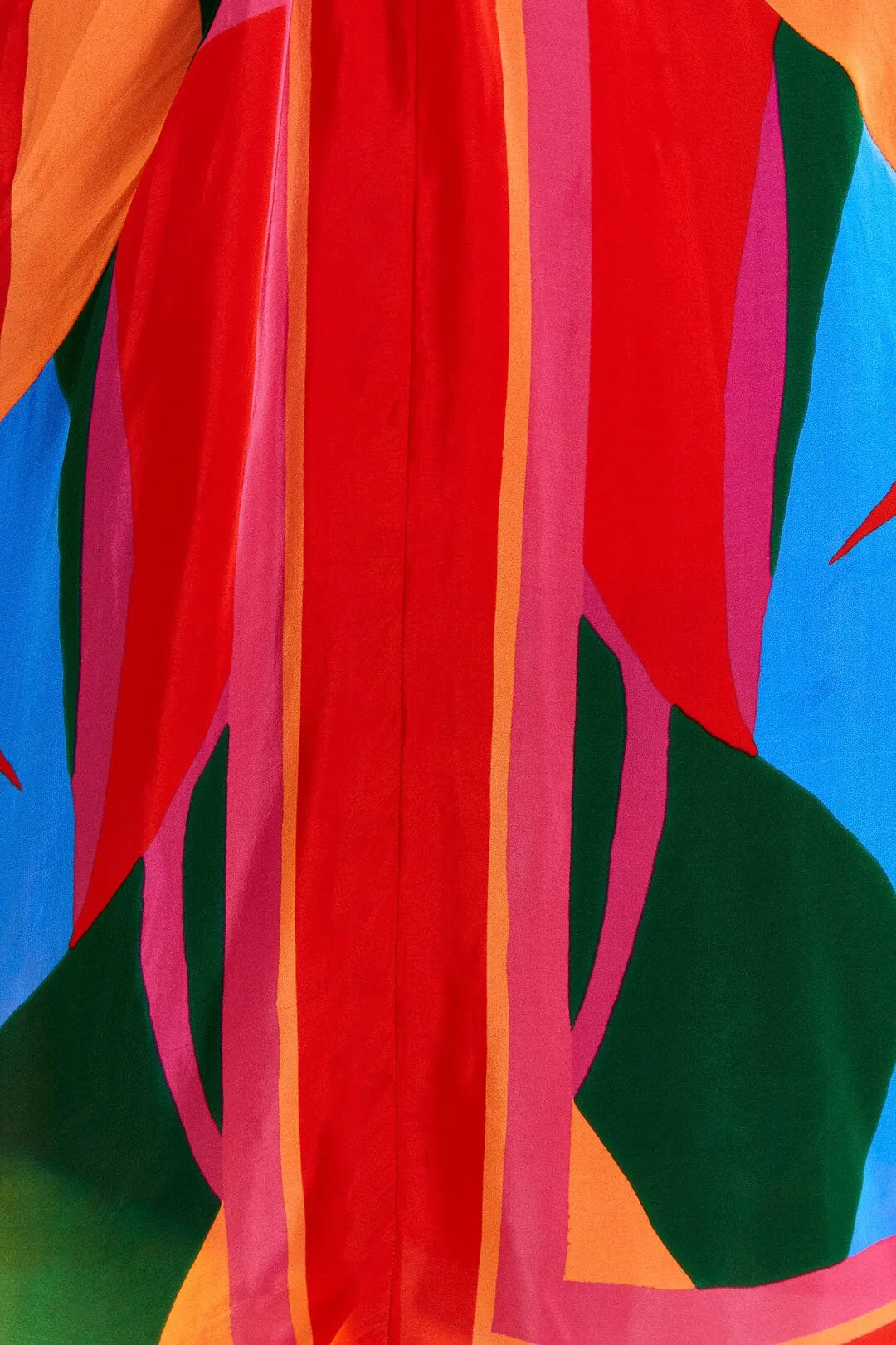 Colorful Leaves Midi Dress Soft Grace