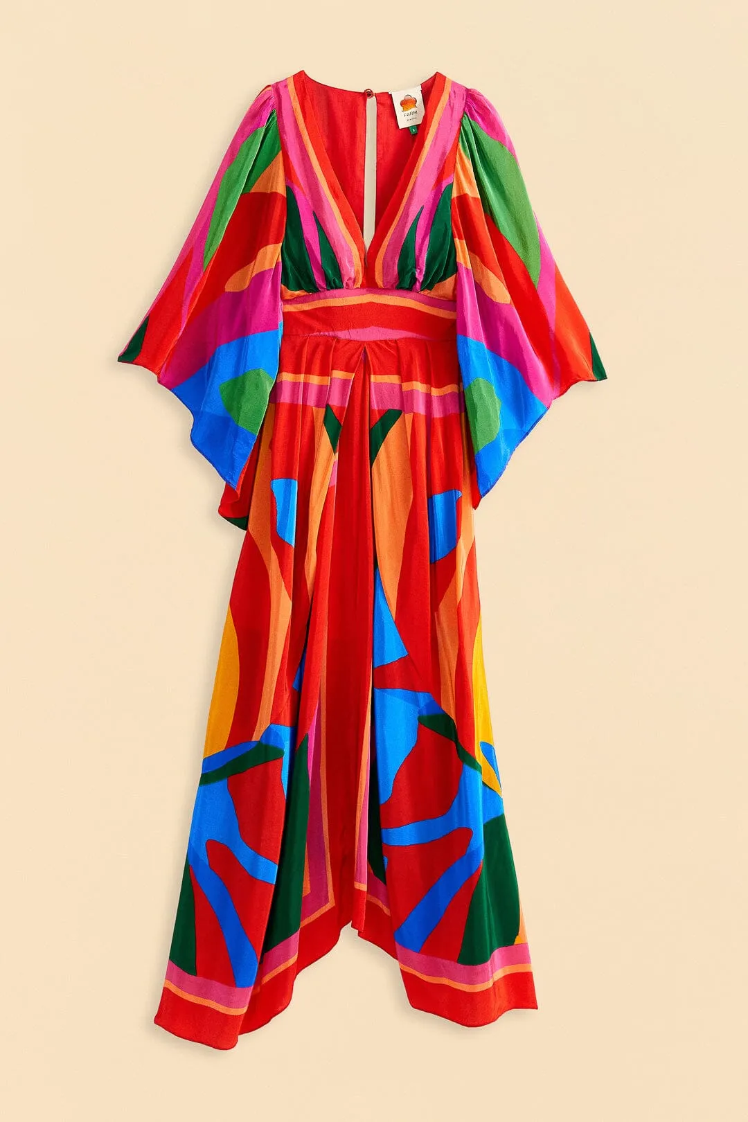 Subtle Elegance Elegant Layers Colorful Leaves Midi Dress