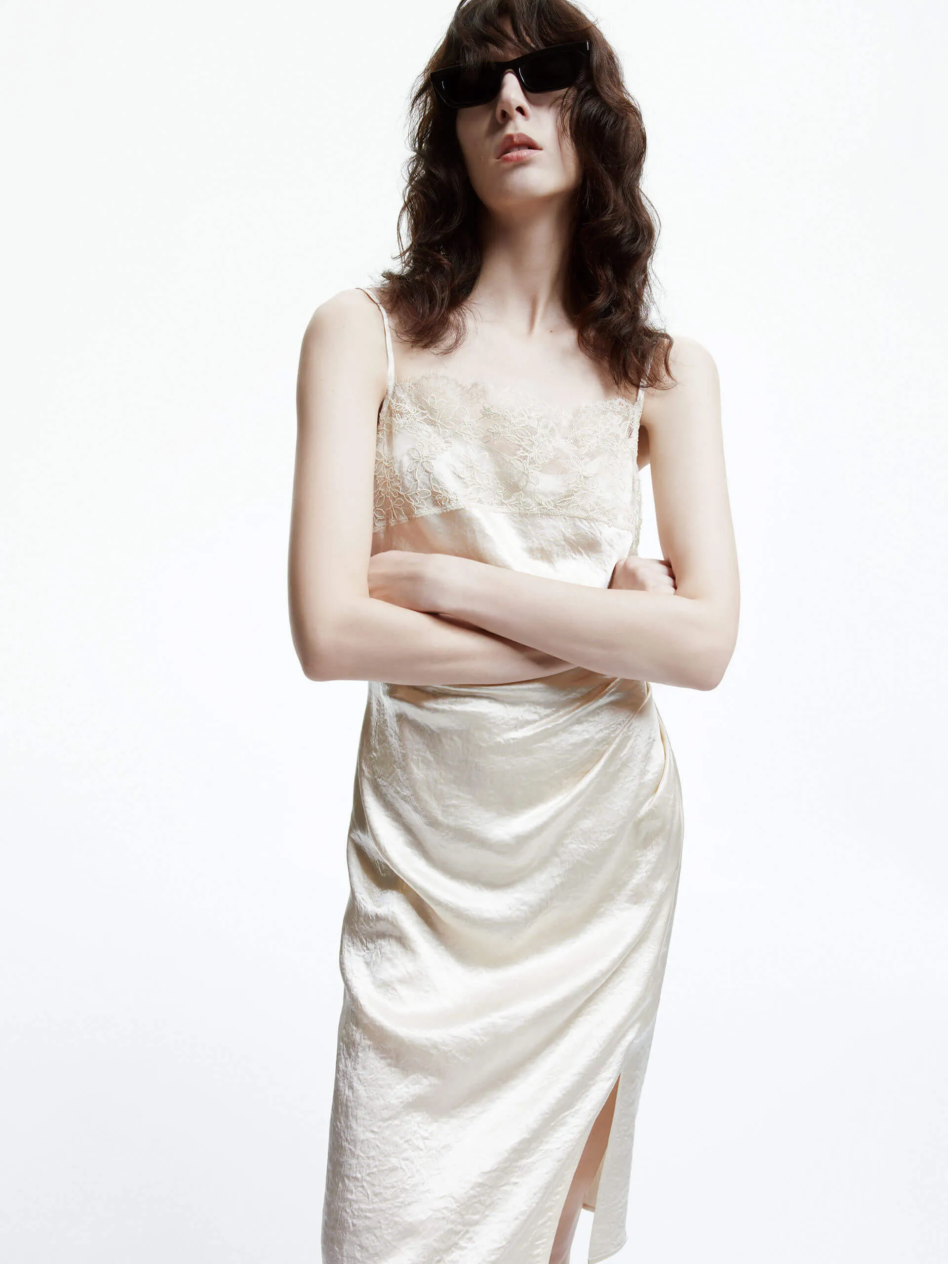 Pleated Side Cami Dress Flattering Layers