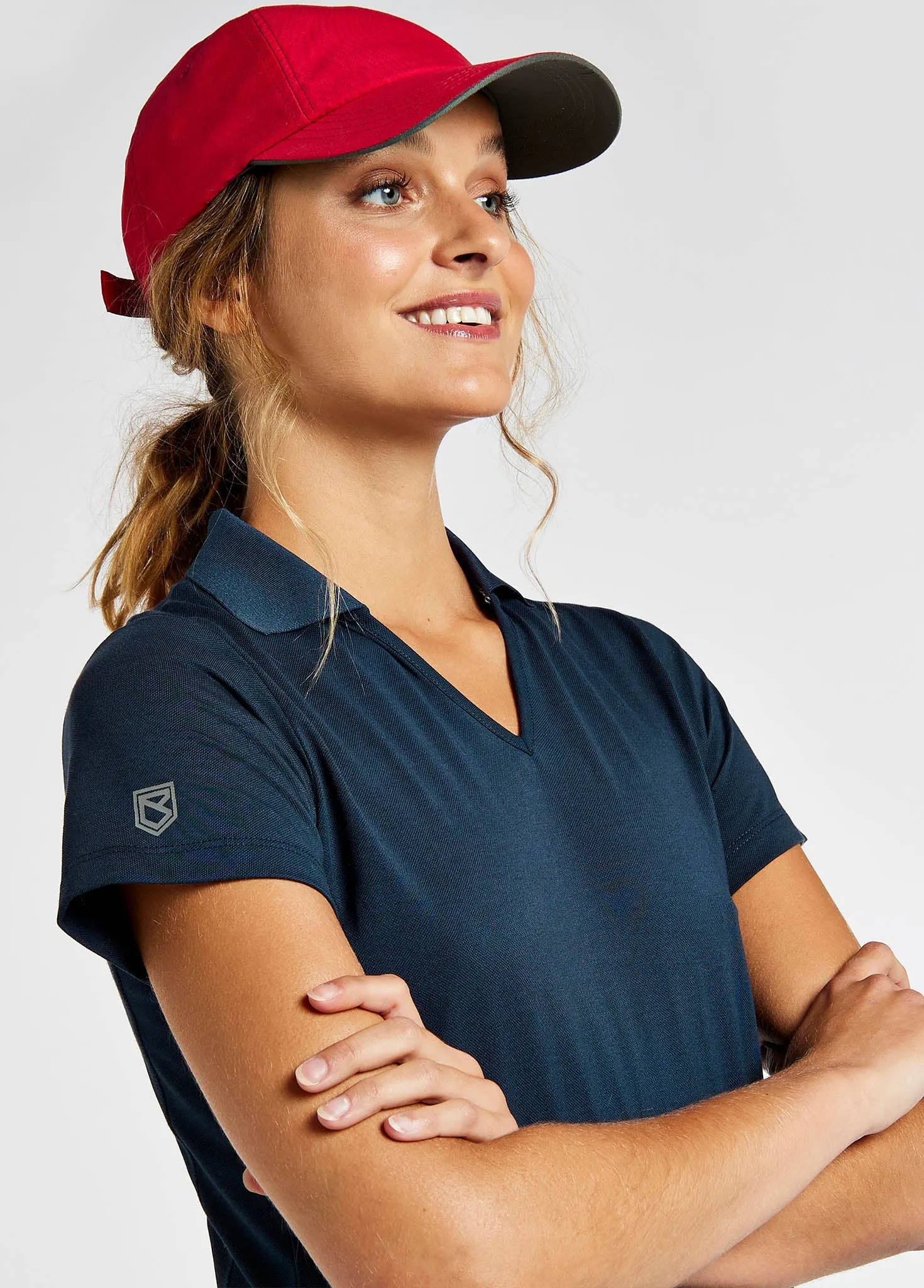 SnagResistant Weave AntiPilling Finish Seville Women's V-neck Polo - Navy