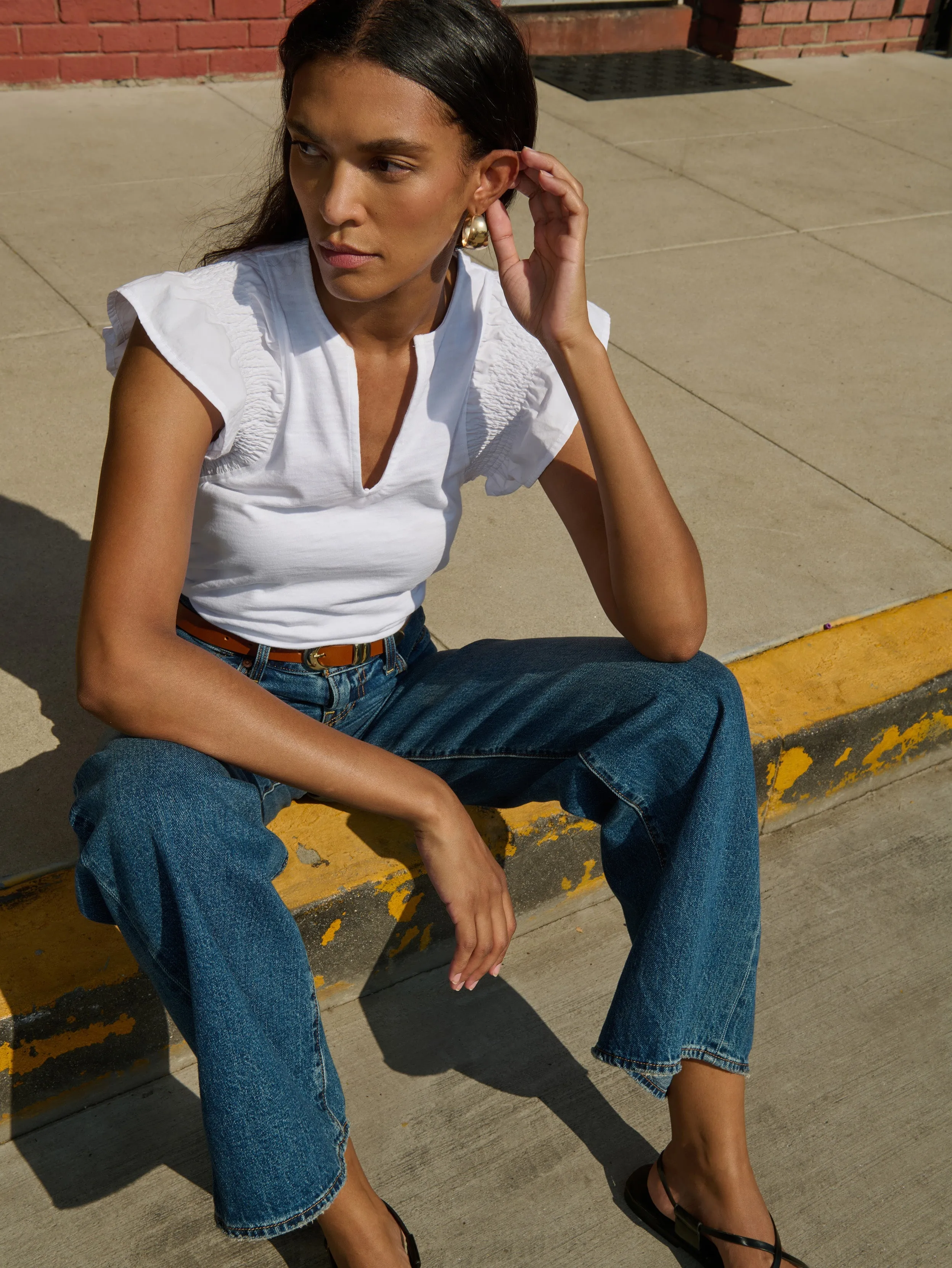 Christa Ruffle Top QuickDryDesign