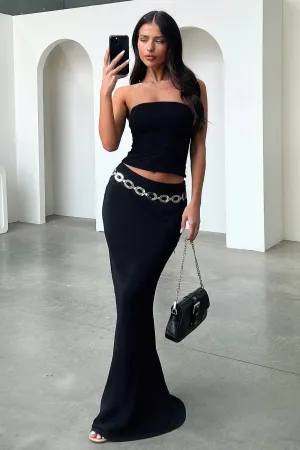 Swansen Maxi Skirt - Black Formal Event Bestseller Item