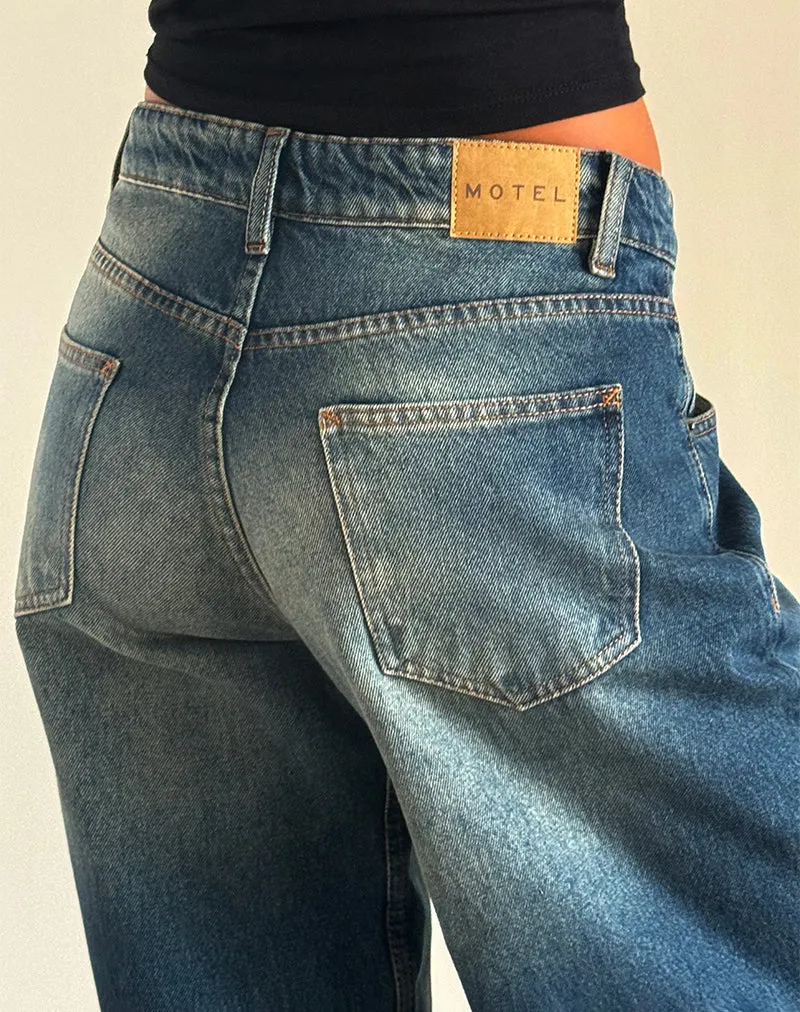 Roomy Extra Wide Low Rise Jeans in Dark Vintage Elite Vibe