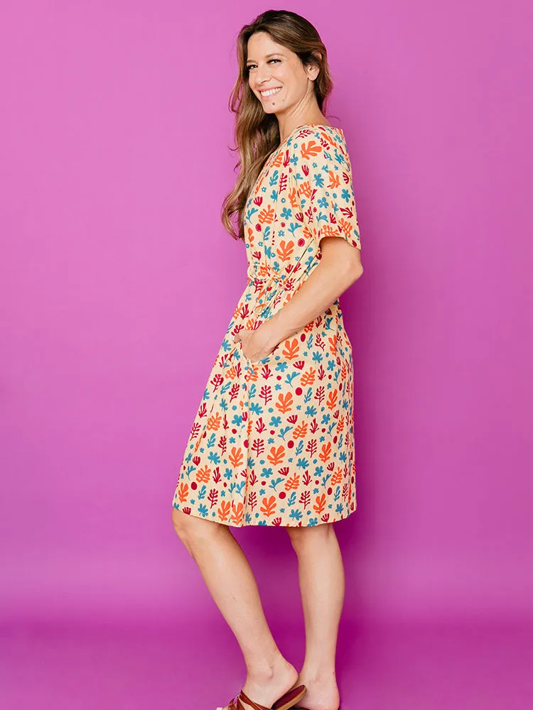 Aimee Dress - Purple Collage Trans Glow