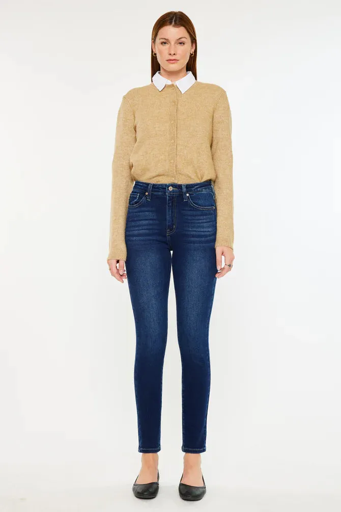 Kan Can Dark Wash High Rise Skinny Sport Ease