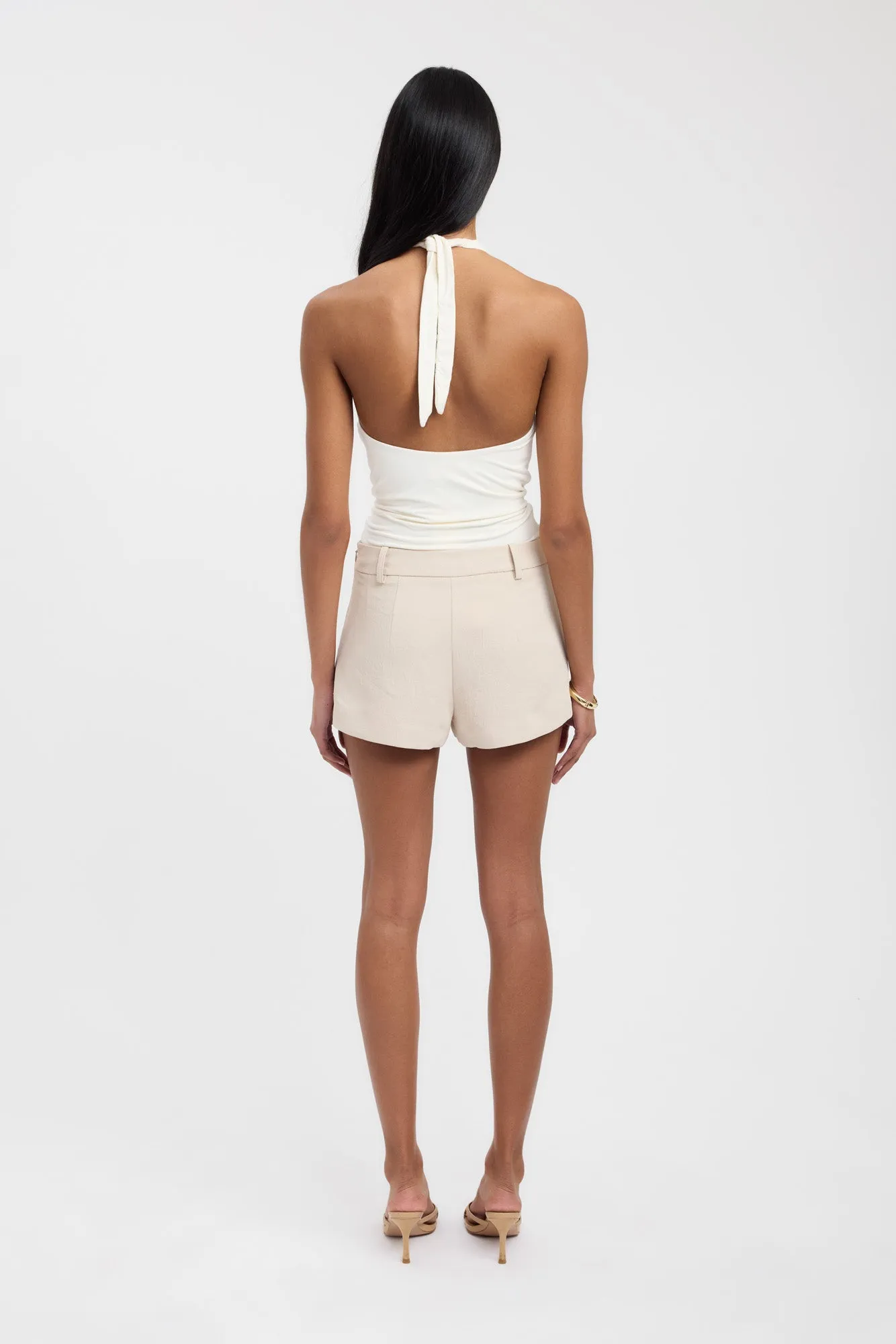 checkered pattern Weekend Outing Oyster Low Rise Short