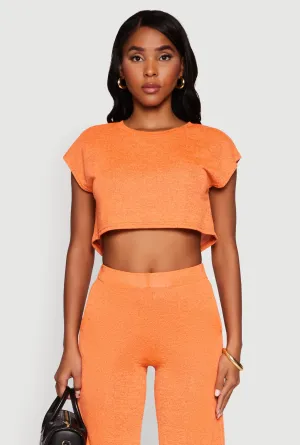 Daisy Dolman Sleeve Cropped Tee Effortless Wear Fresh Vibes