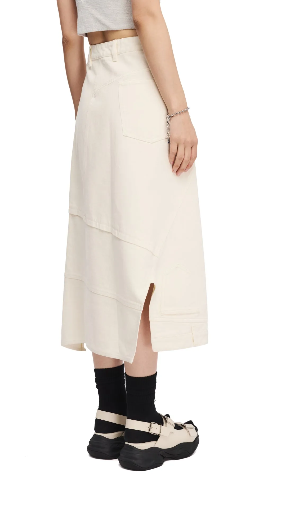 Rebuilt Denim Skirt Relaxed Vibe