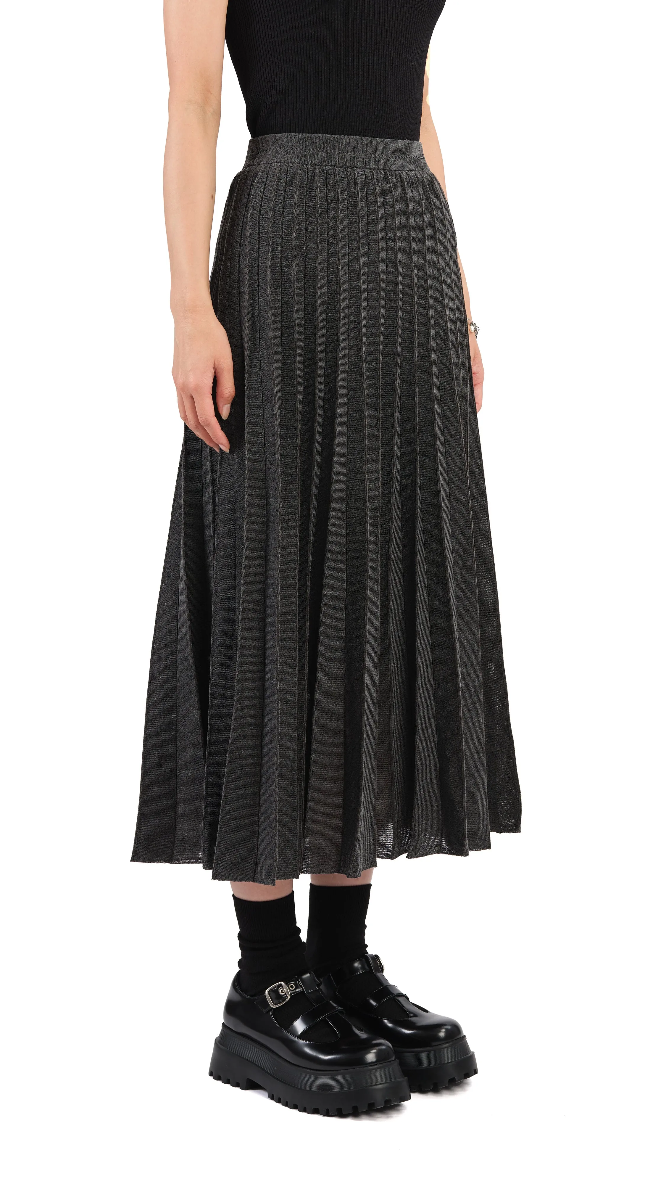 Sheer Knit Skirt Feminine Charm
