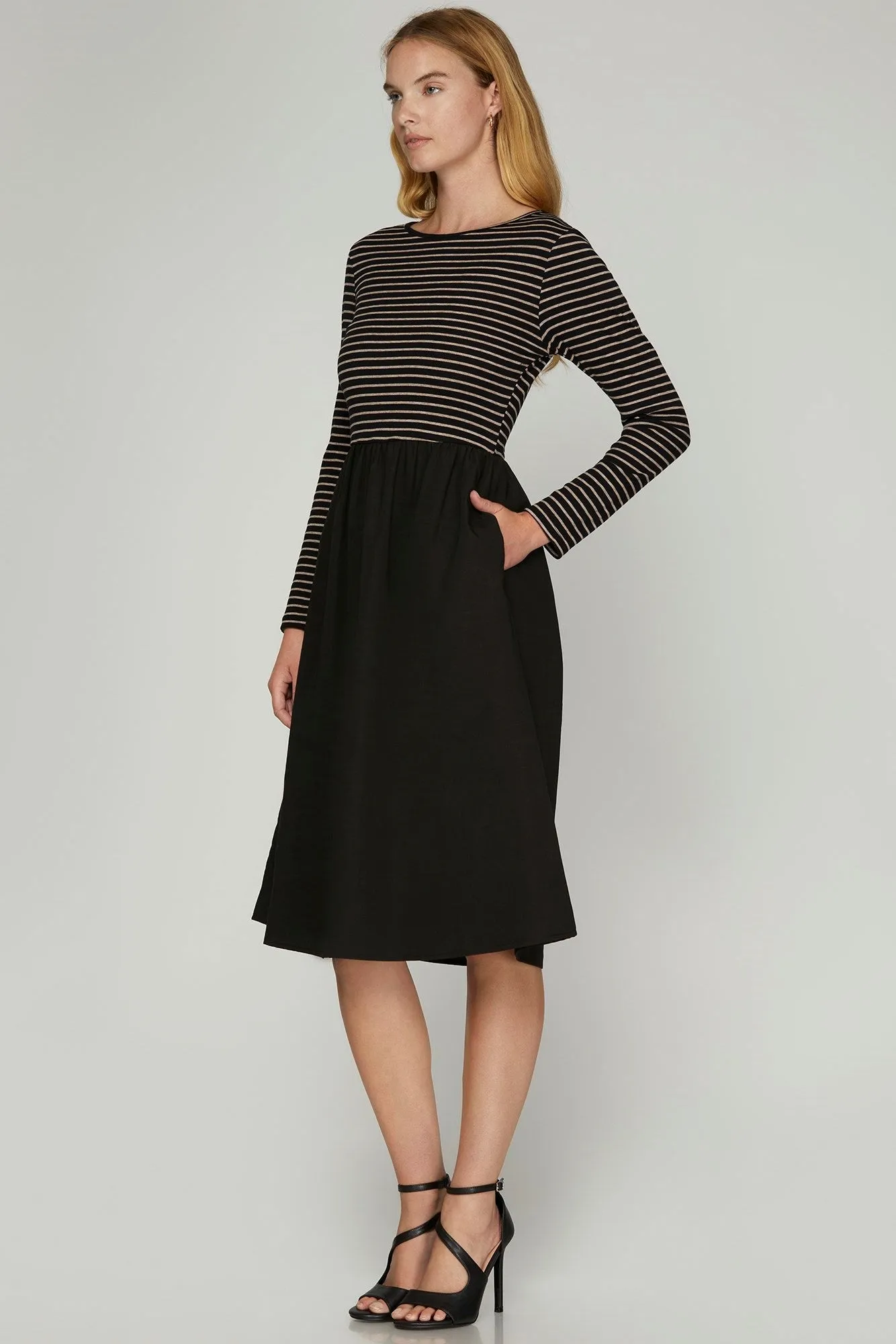 Striped Pocket Dress - 2 Colors! OdorResistant Fabric AllSeasonWear
