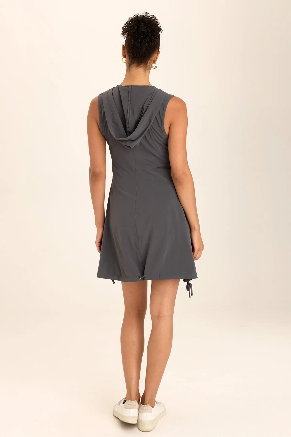 Sumi Active Whisper Stretch Hooded Cargo Mini Dress Design Soul