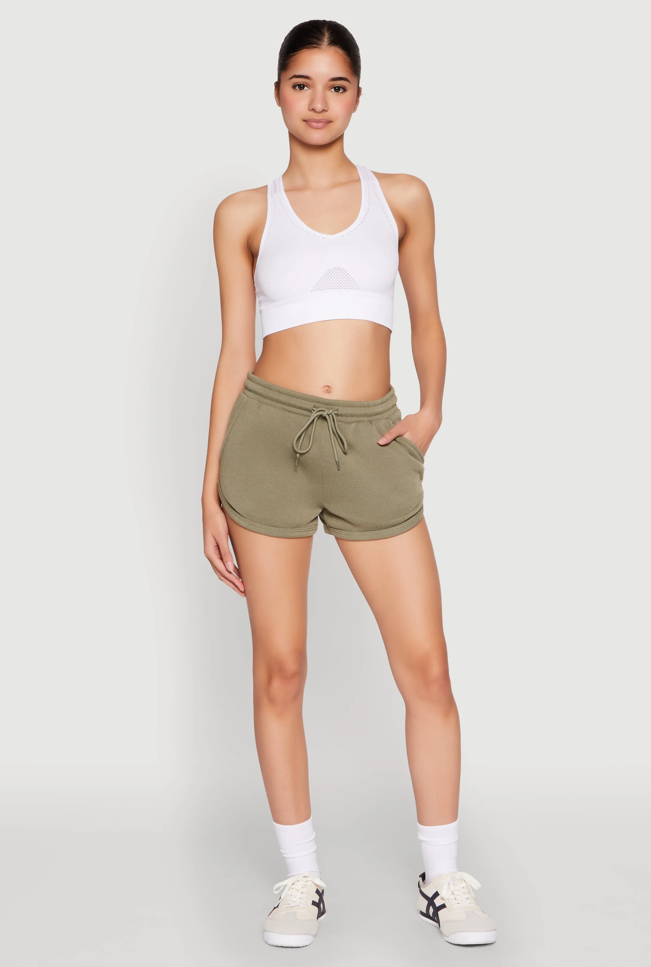 Dolphin Sweatshorts Stretch Woven Fabric Seamless Integration