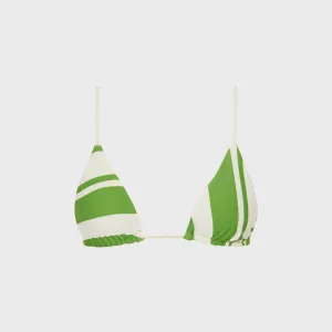 SIR Carlos String Triangle Top - Milano Verde Sun Protection Fabric Flexible Back Closure