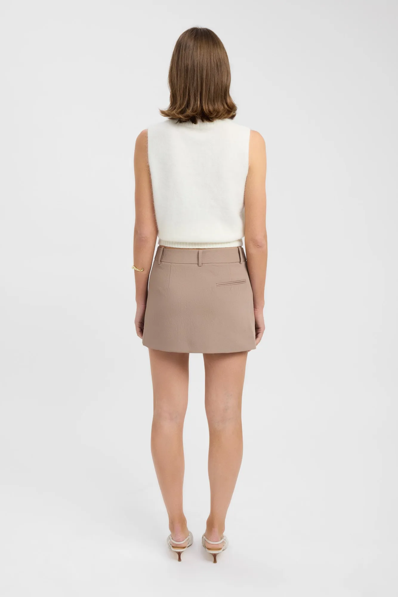 Ariel Low Rise Mini Skirt High Shine Refined Style
