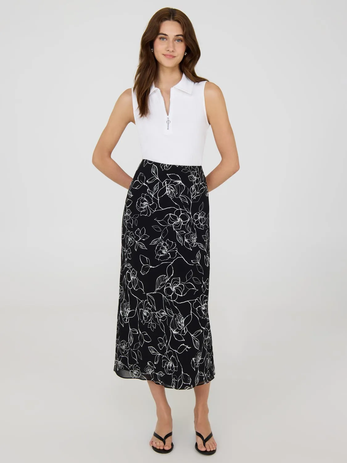Invisible Seams Limited Release Printed Chiffon Skirt
