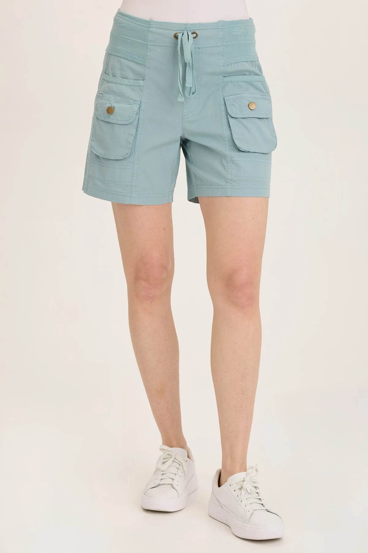 Felix Stretch Poplin Cargo Drawstring Short TaglessCollar Snow Core
