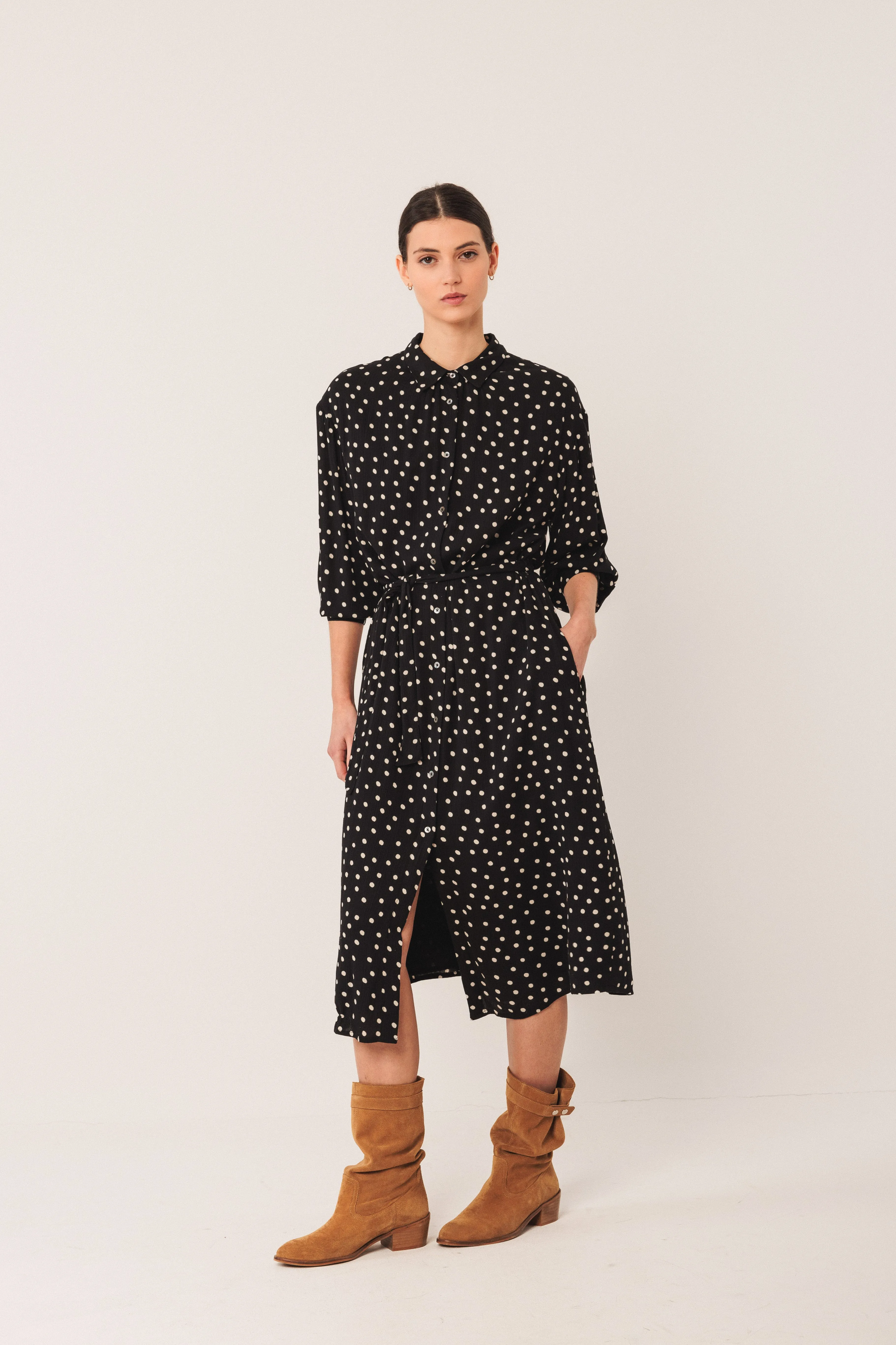 Oversized Shirt Dress Stretch Fit Travel Proof