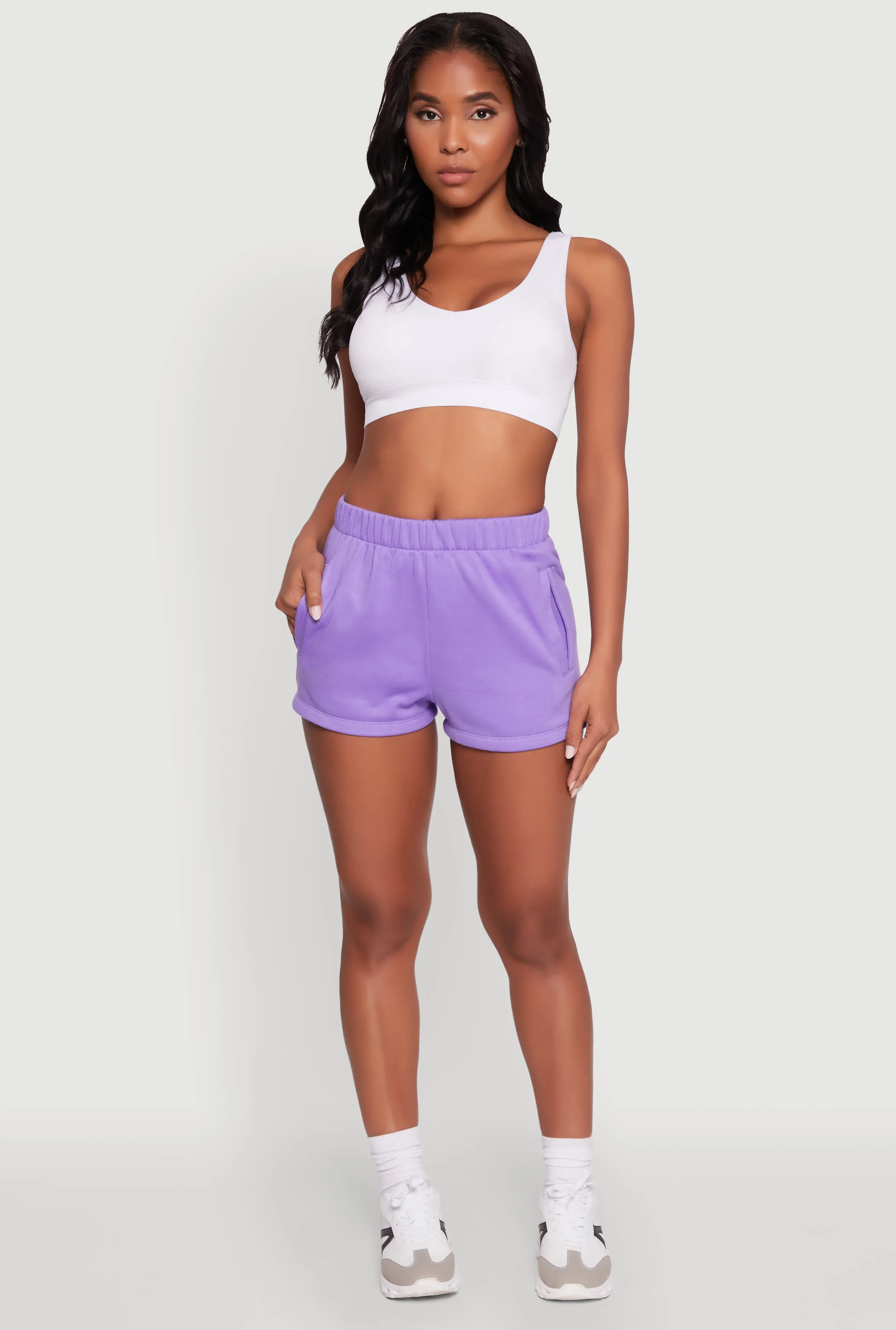 Nylon shorts Activewear Fleece Lined Sweatshorts