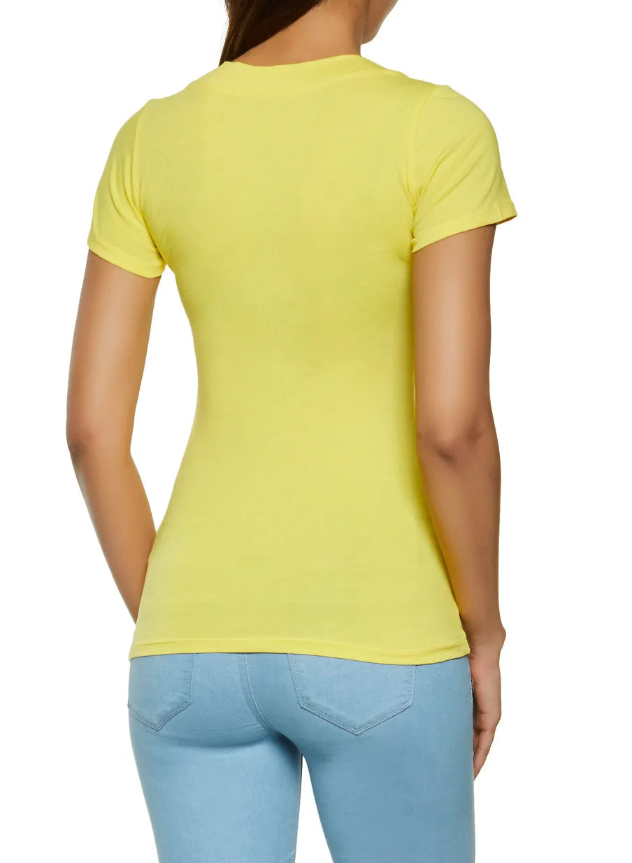 Basic V Neck Tee Easygoing Design Smart Layer