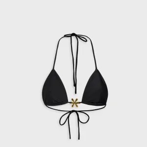 Low Profile Padding Colorfast Fabrication Asta Resort Juliana Bikini Top - Black