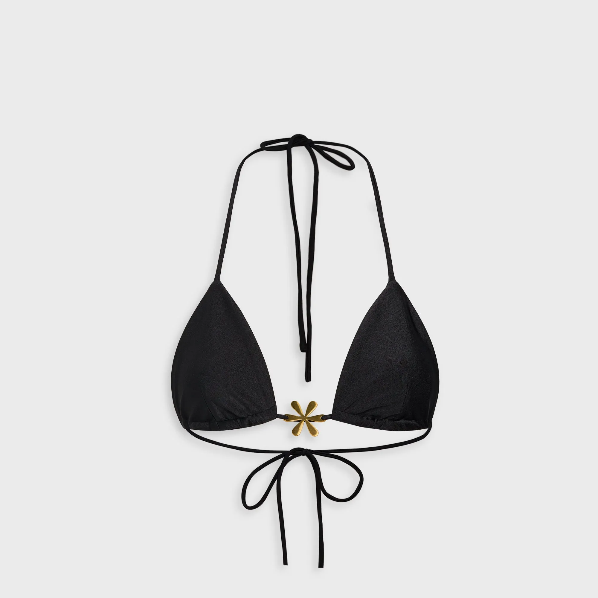 Low Profile Padding Colorfast Fabrication Asta Resort Juliana Bikini Top - Black