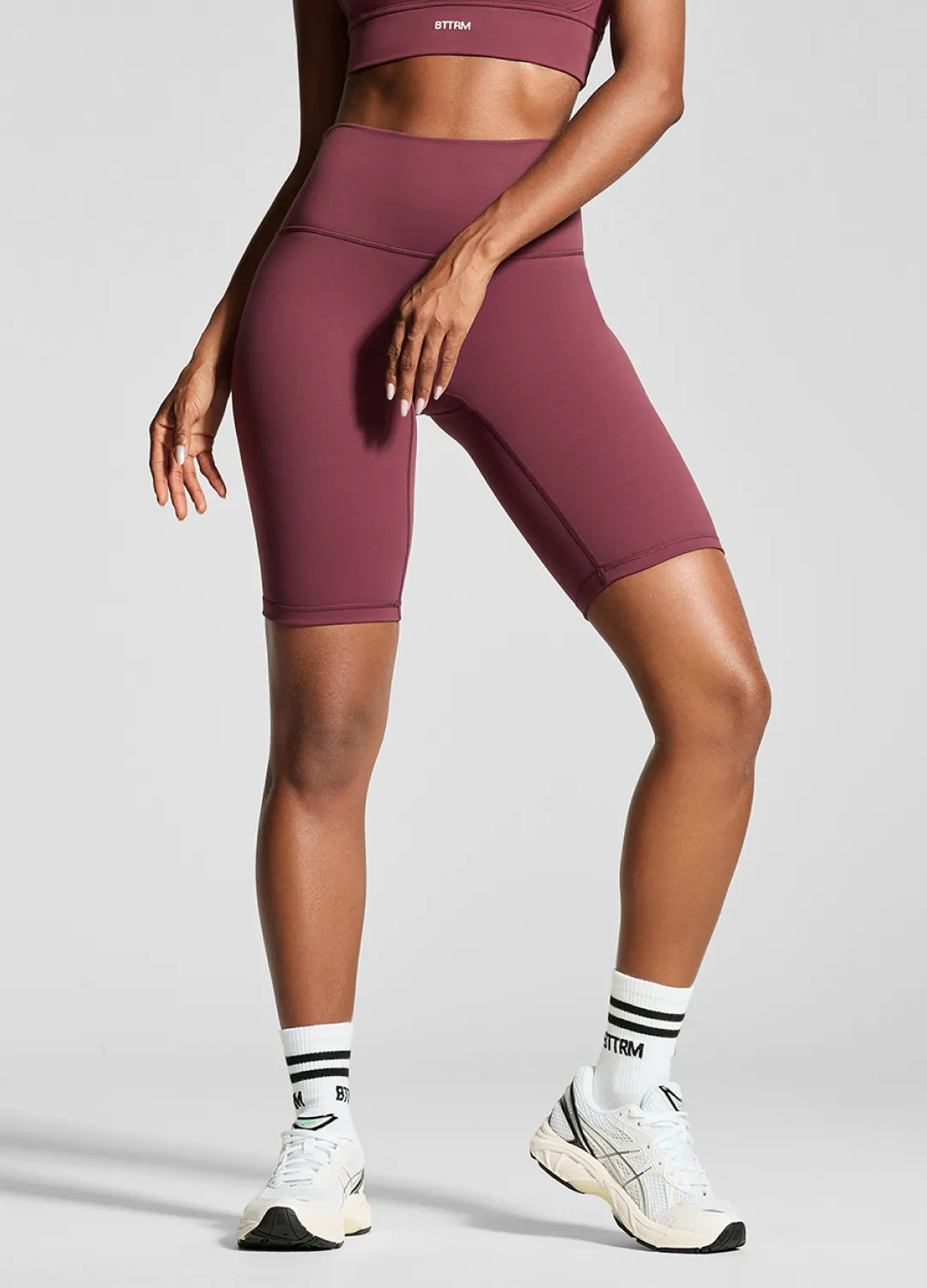 Burgundy Bike Shorts Stylish Design