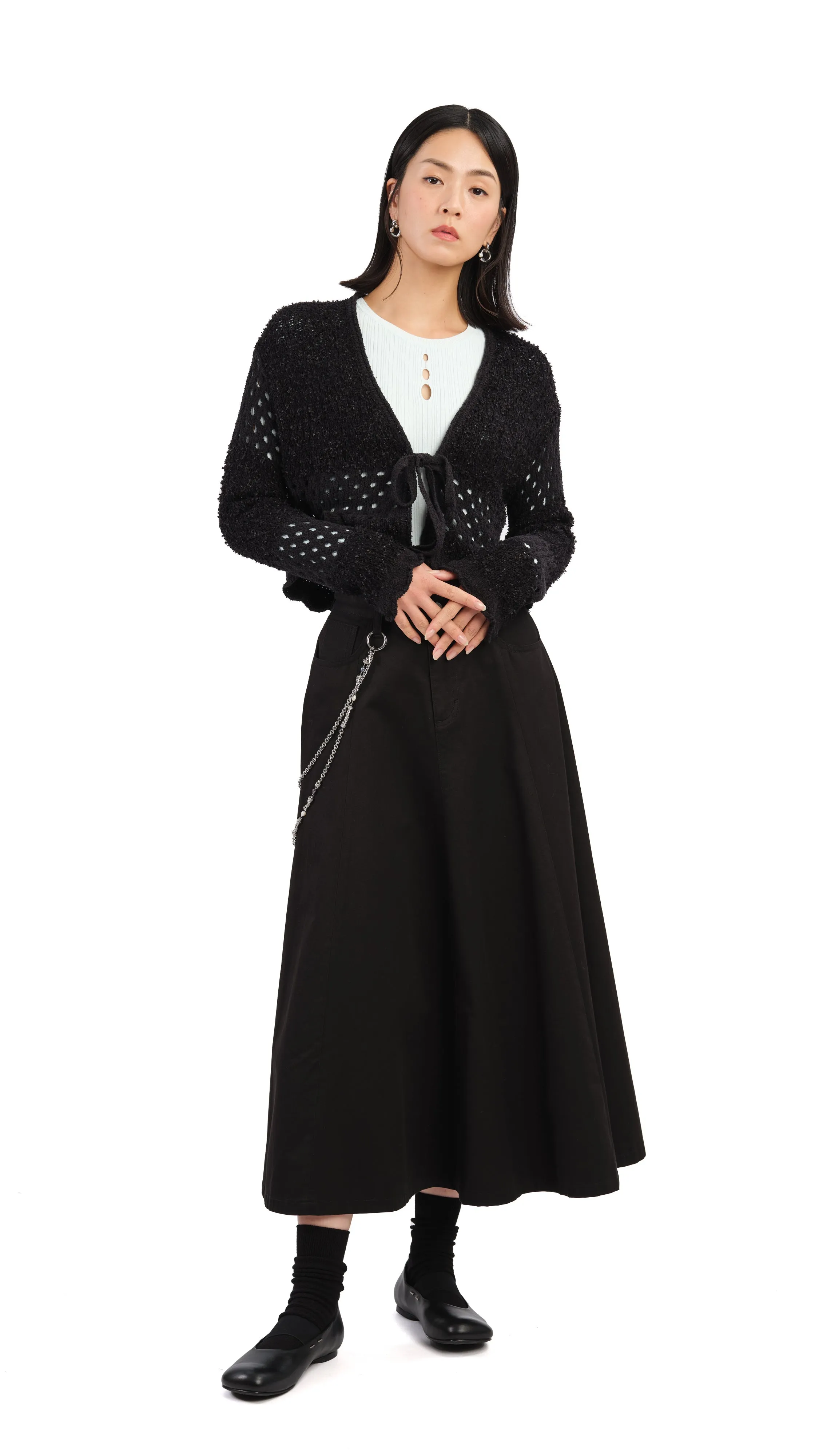 Fade Resistant Ruffles Trim Skirt