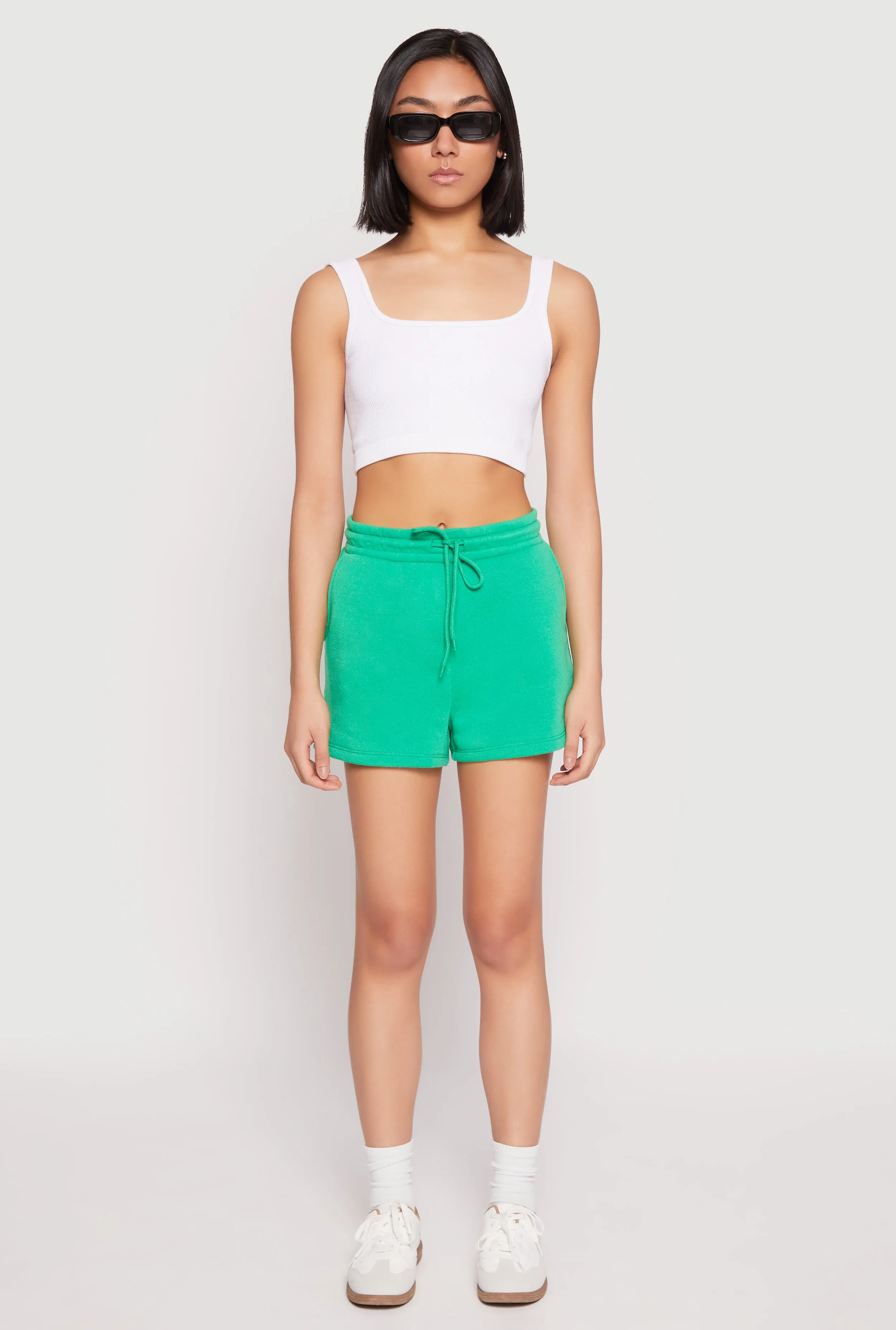 High Waist Drawstring Sweatshorts Chill Mood