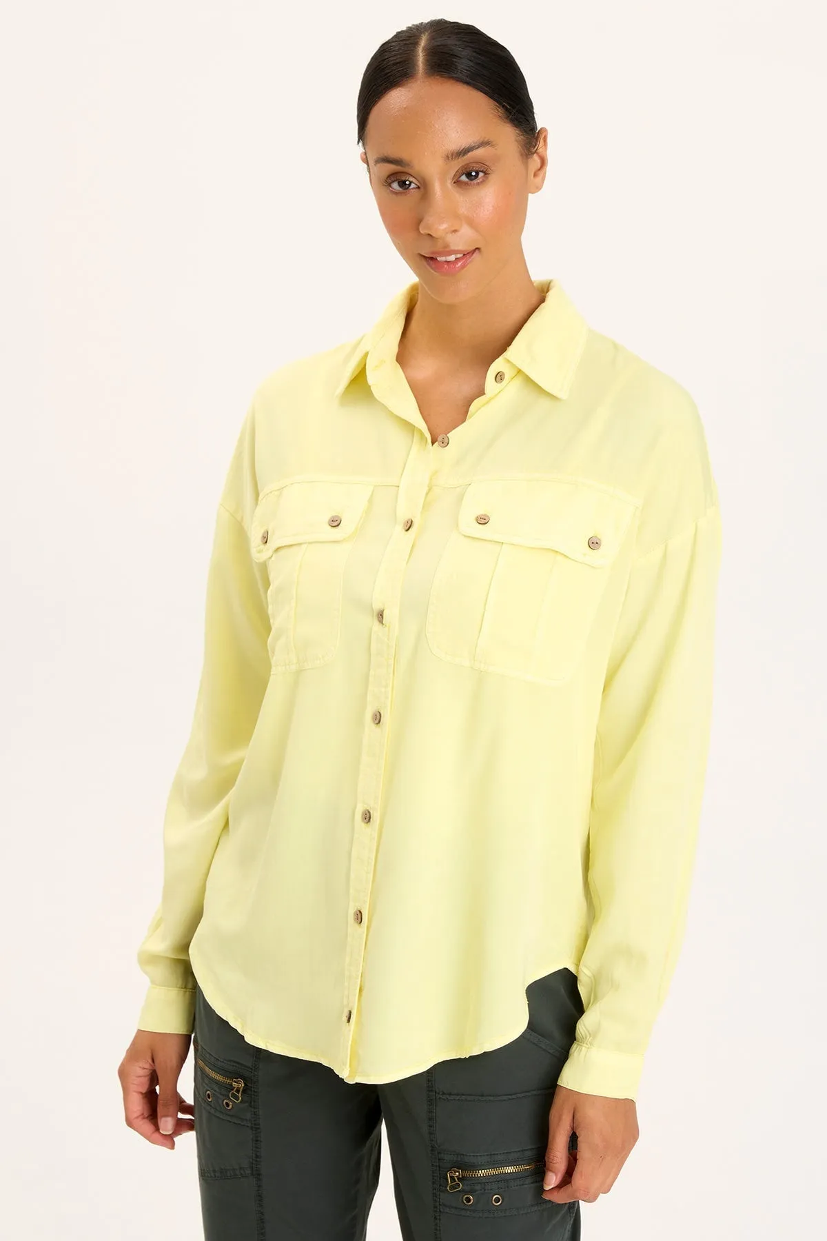 Twill Smithson Button-Up Beach Fit Music Mood