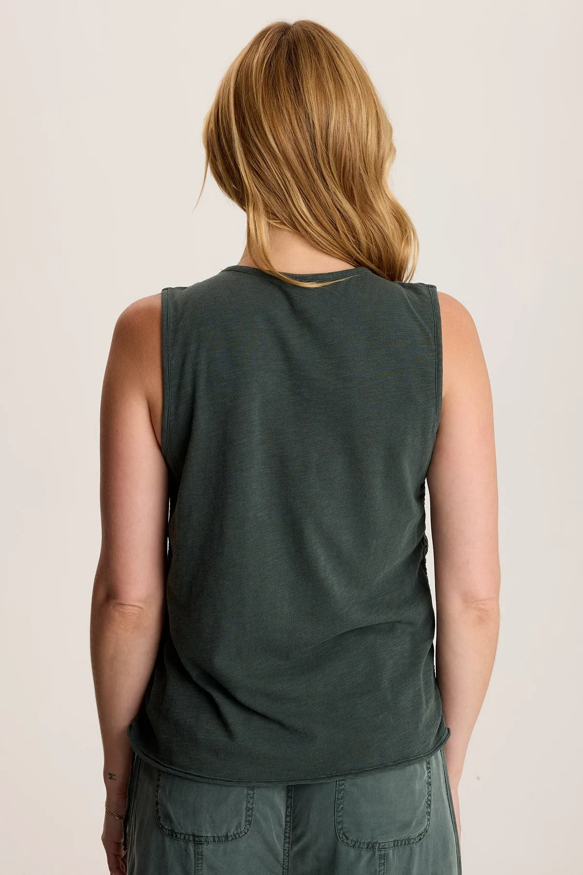 Open Glow Mitzi Twill Cinched Cord Tank