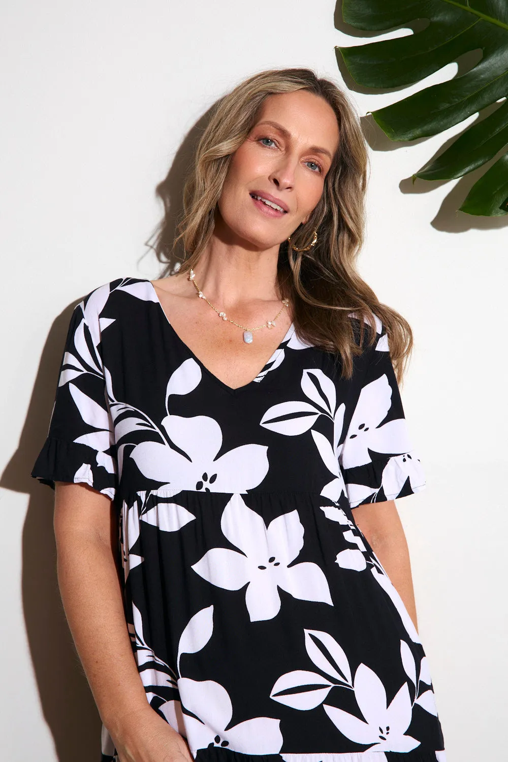Silver Glow Forest Air Sabrina Maxi Dress in Night Blooms