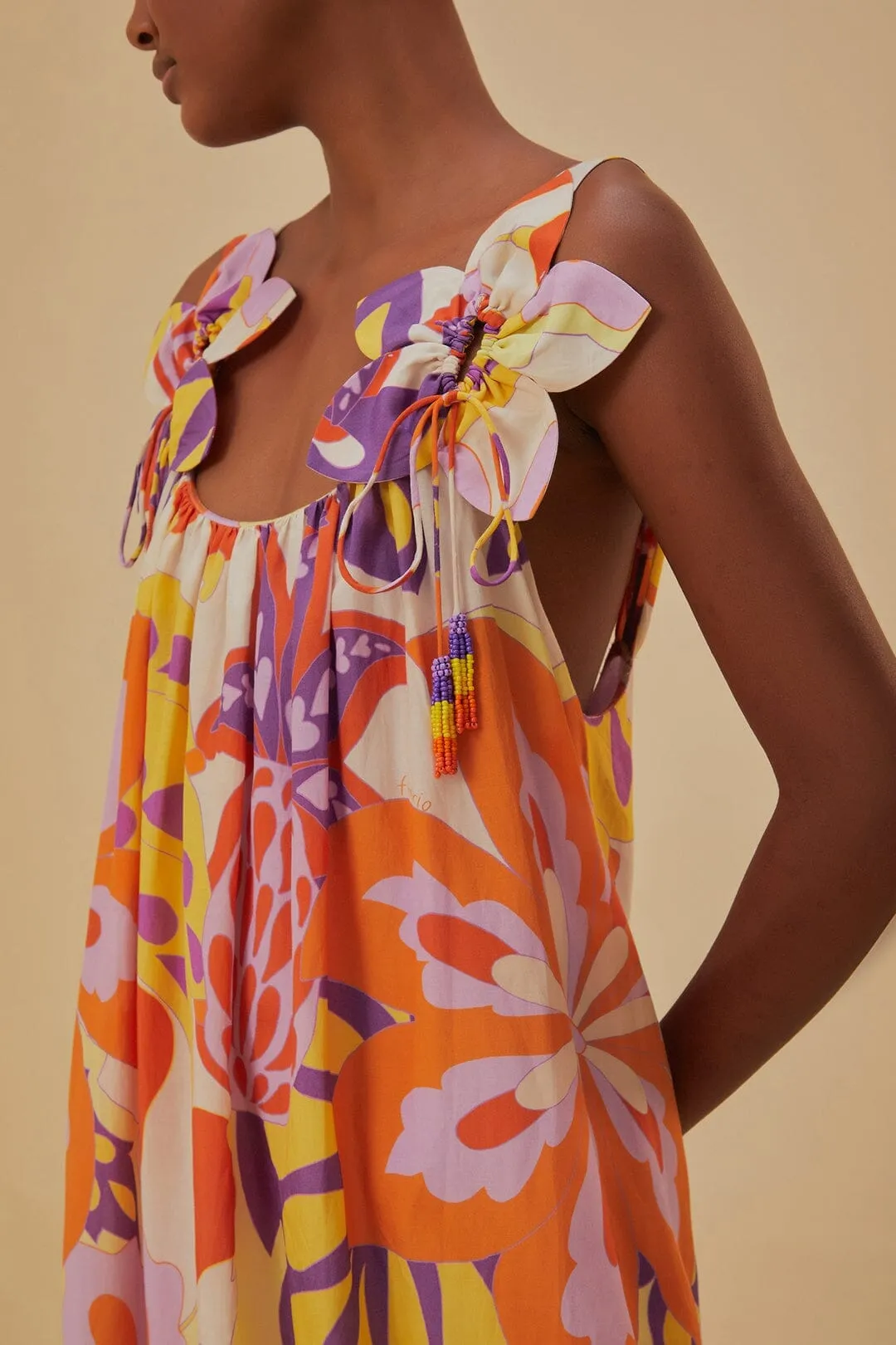 Lee Floral Sleeveless Maxi Dress Drift Sand